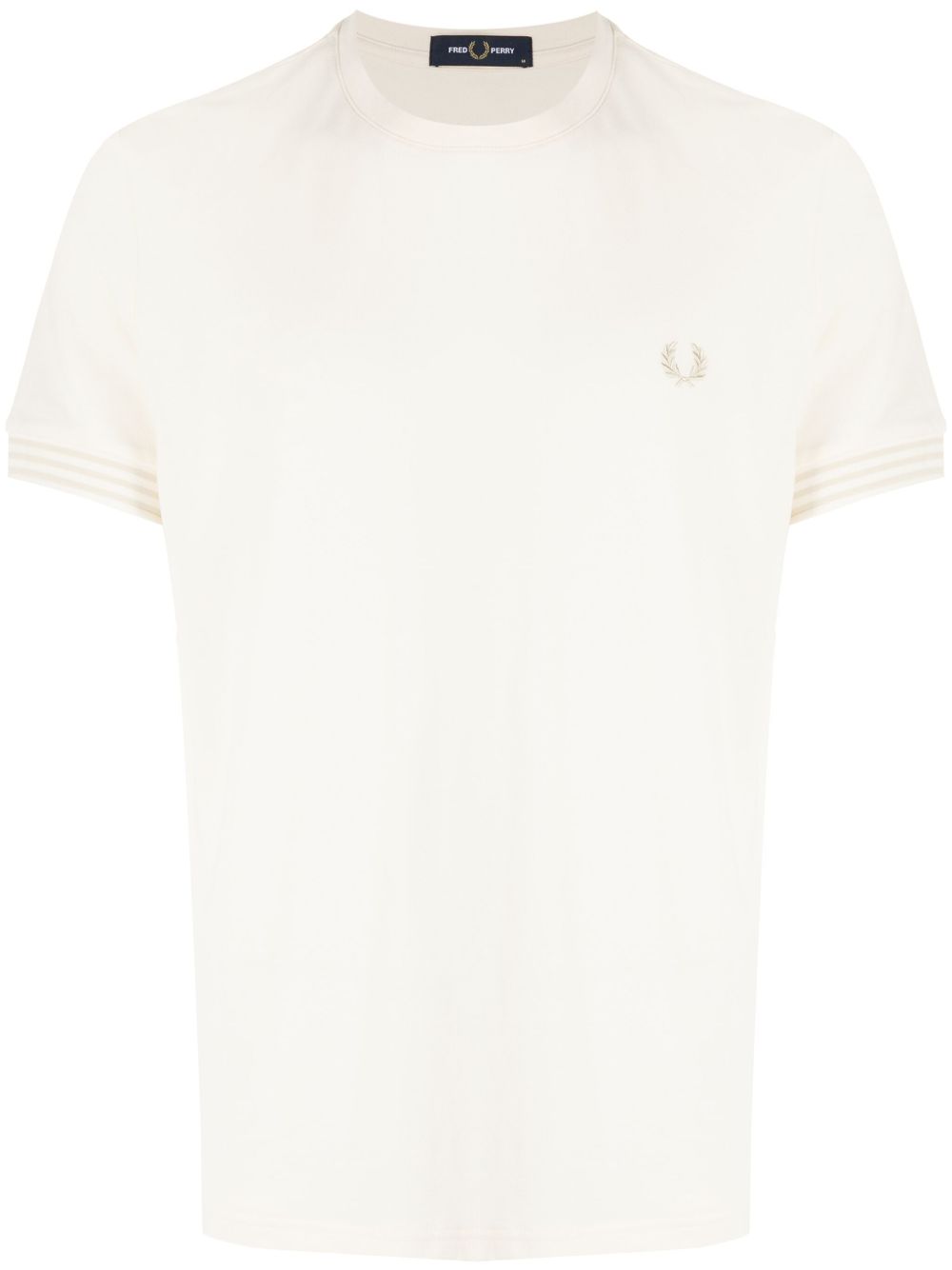 Fred Perry Laurel Wreath 刺绣棉T恤 - 白色