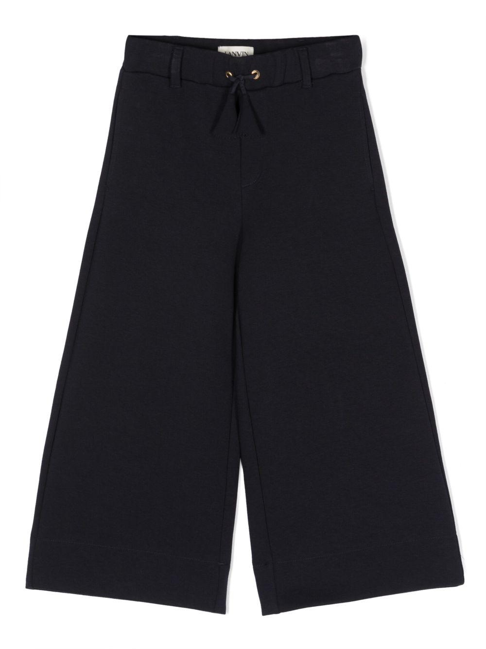 Lanvin Enfant logo刺绣喇叭裤 - 蓝色