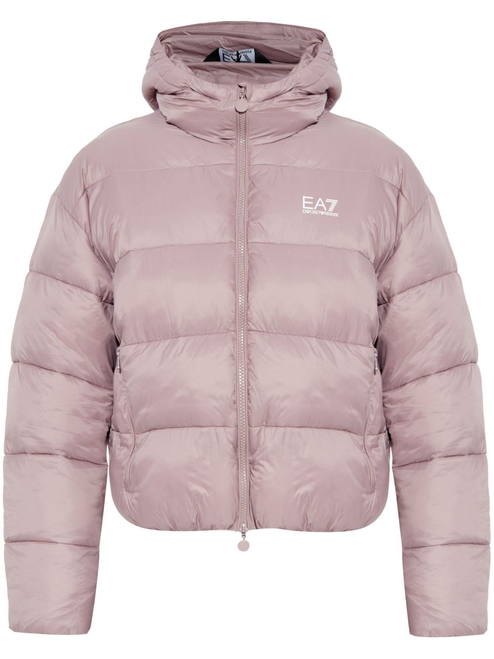 Ea7 Emporio Armani logo缀饰蓬松夹克 - 粉色