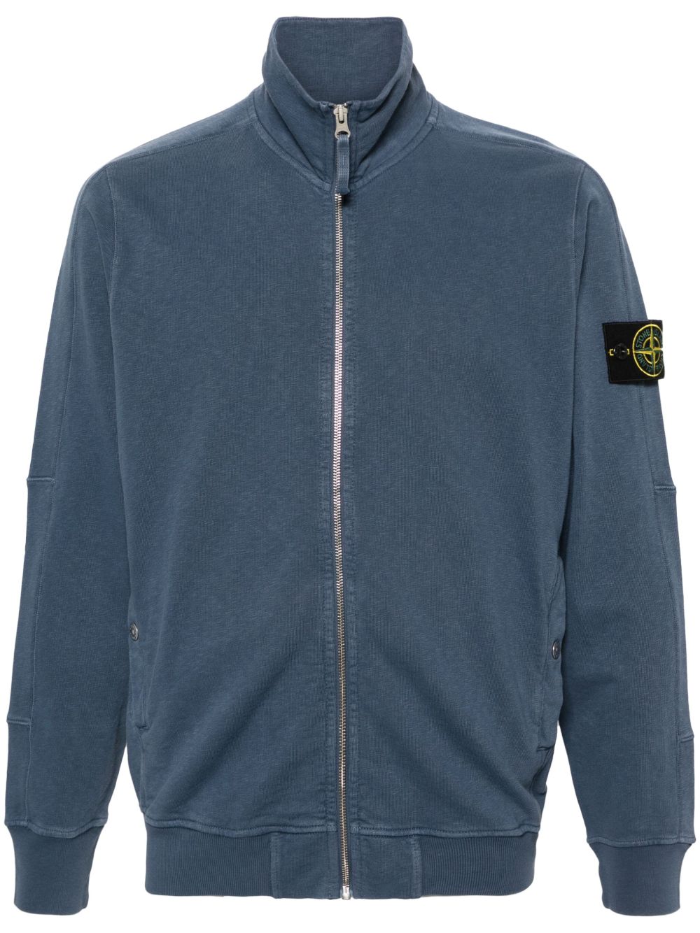 Stone Island 罗盘徽章拉链卫衣 - 蓝色