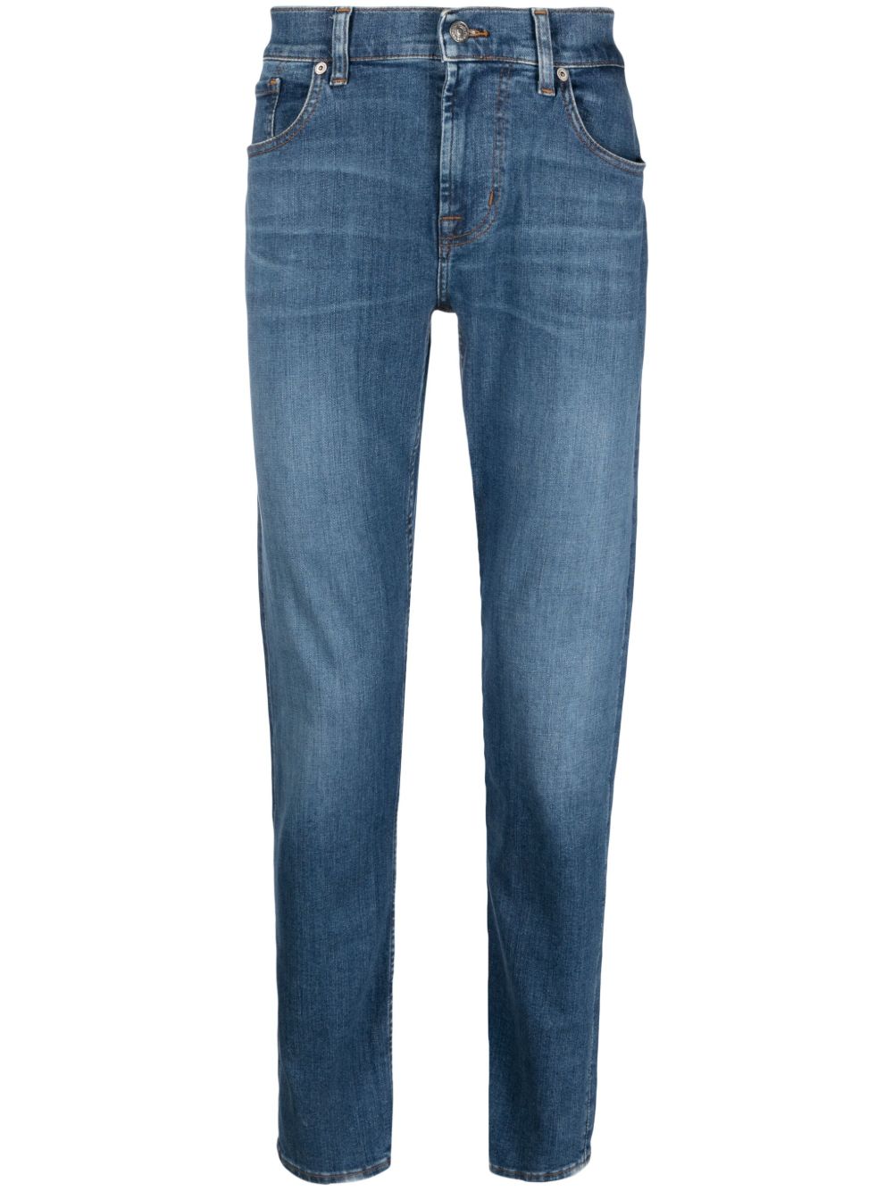 7 For All Mankind 修身棉牛仔裤 - 蓝色