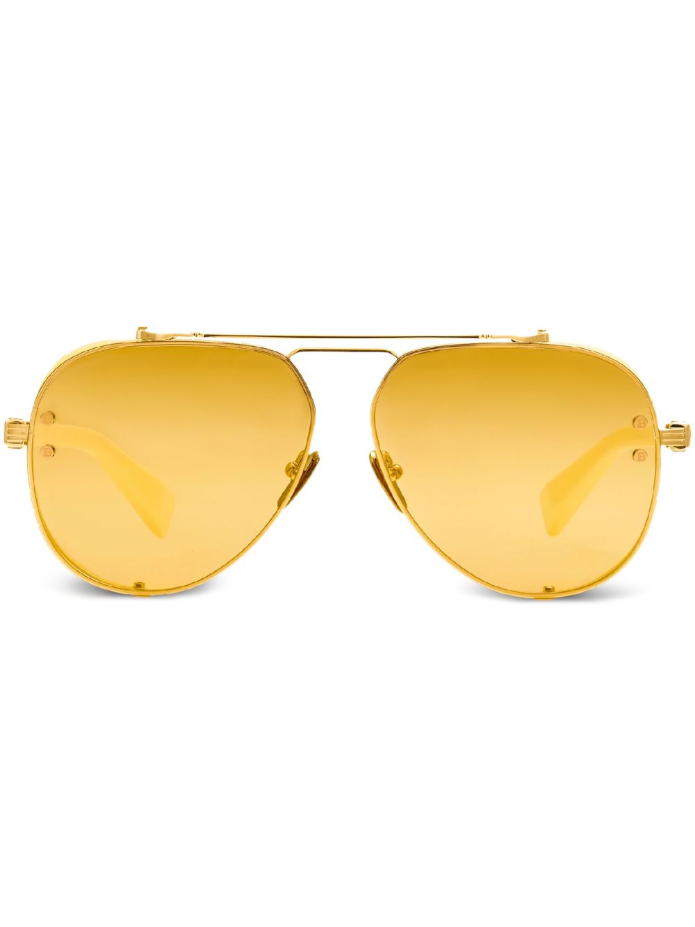 Balmain Eyewear Capitaine 飞行员太阳眼镜 - 黄色