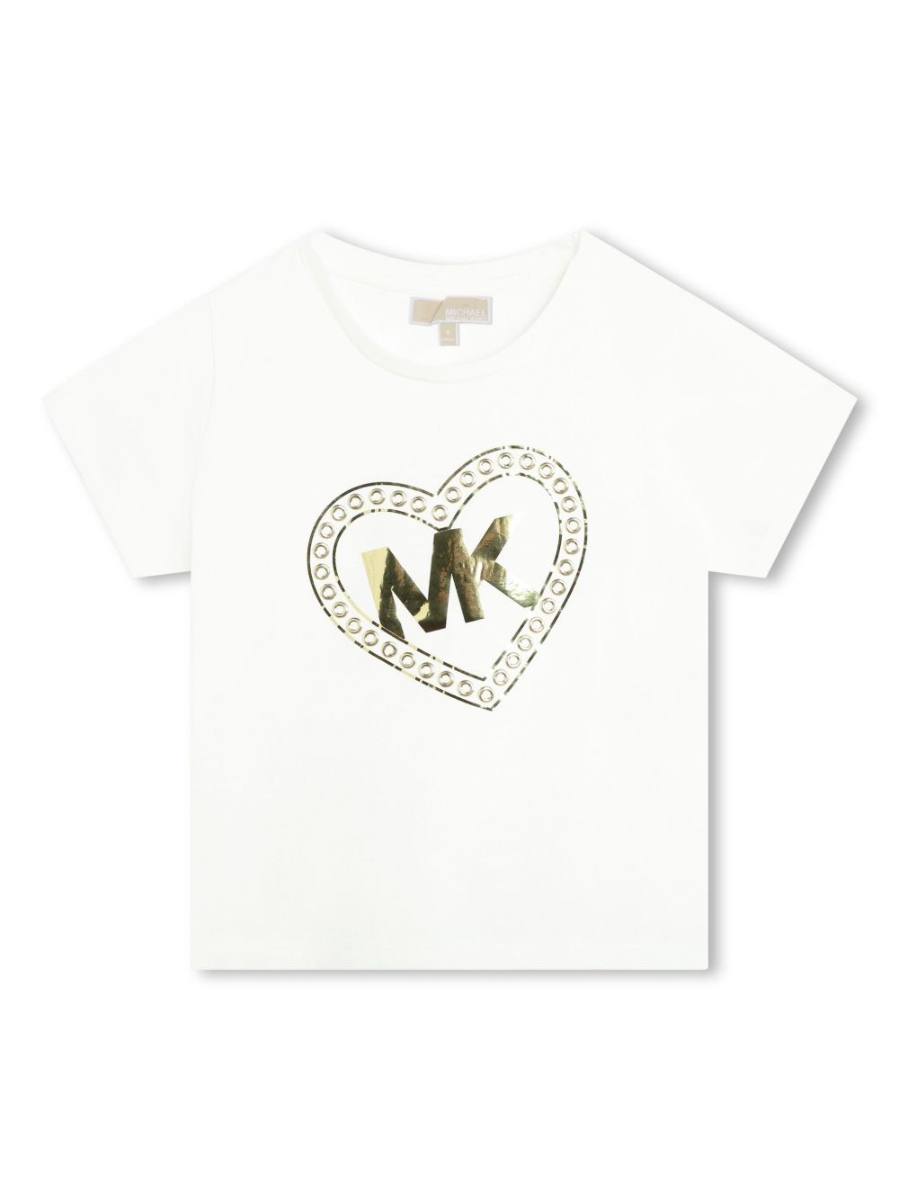 Michael Kors Kids 爱心logo印花T恤 - 白色