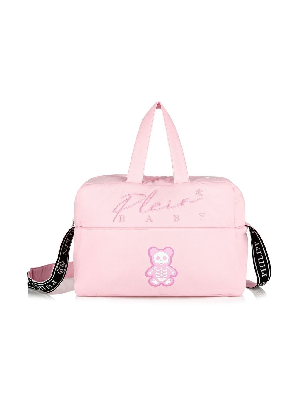 Philipp Plein Junior logo刺绣细节母婴包 - 粉色
