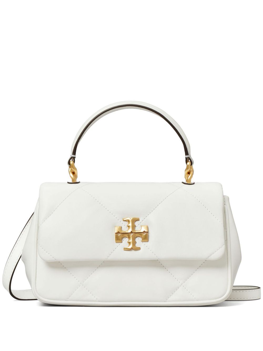 Tory Burch Kira 菱纹绗缝手提包 - 白色