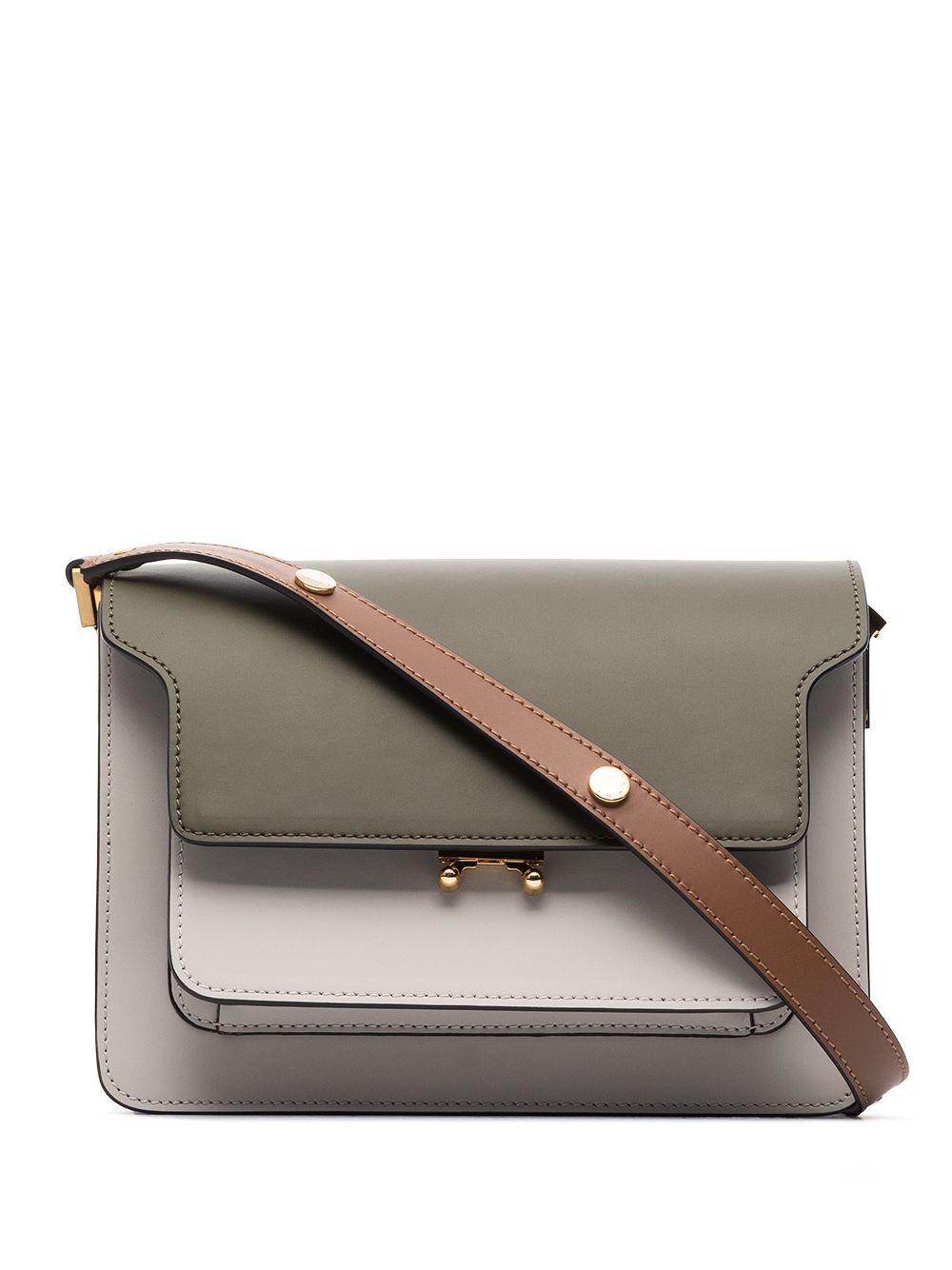Marni Trunk 中号单肩包 - 中性色