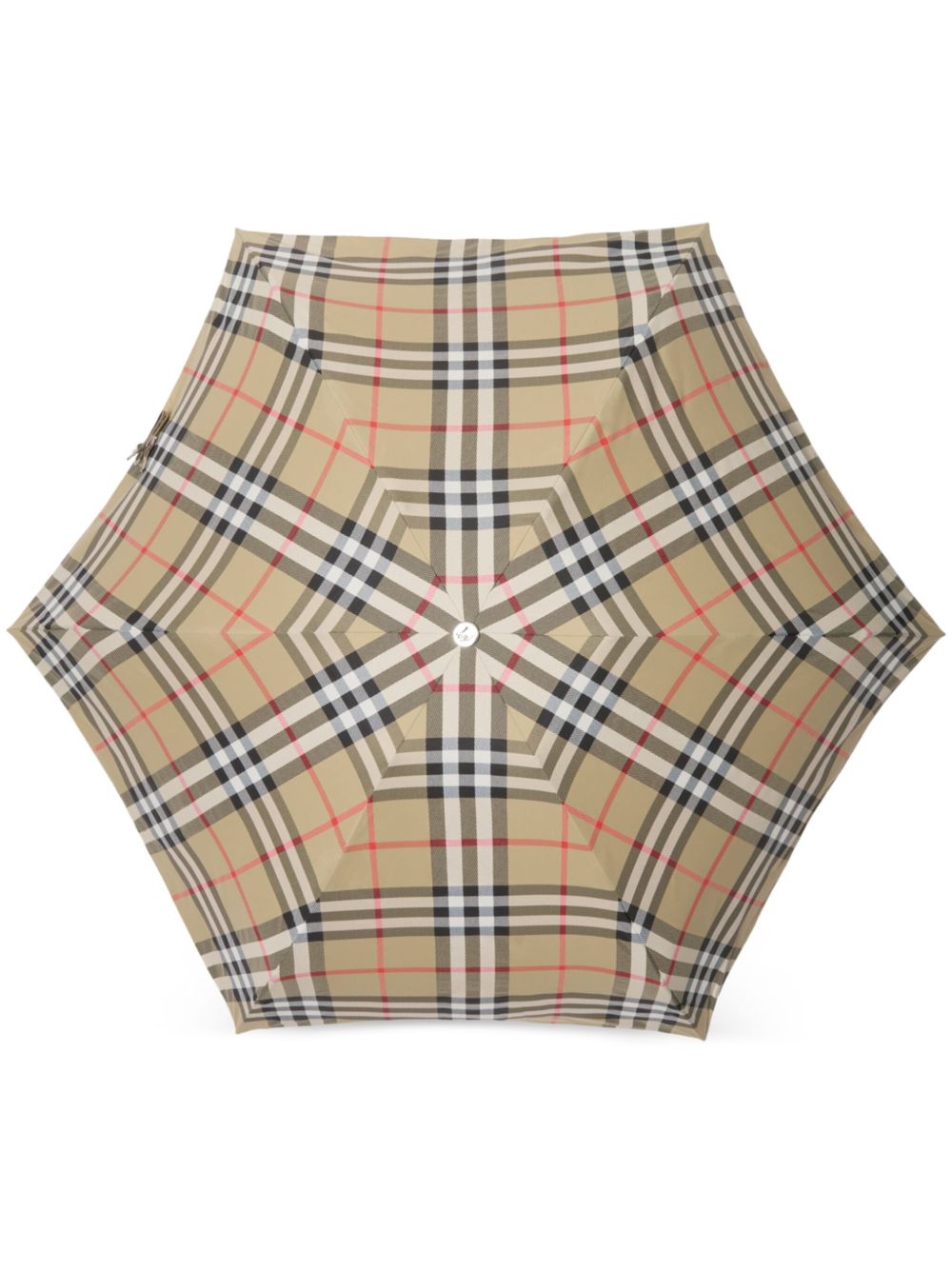 Burberry 格纹印花折叠雨伞 - 中性色