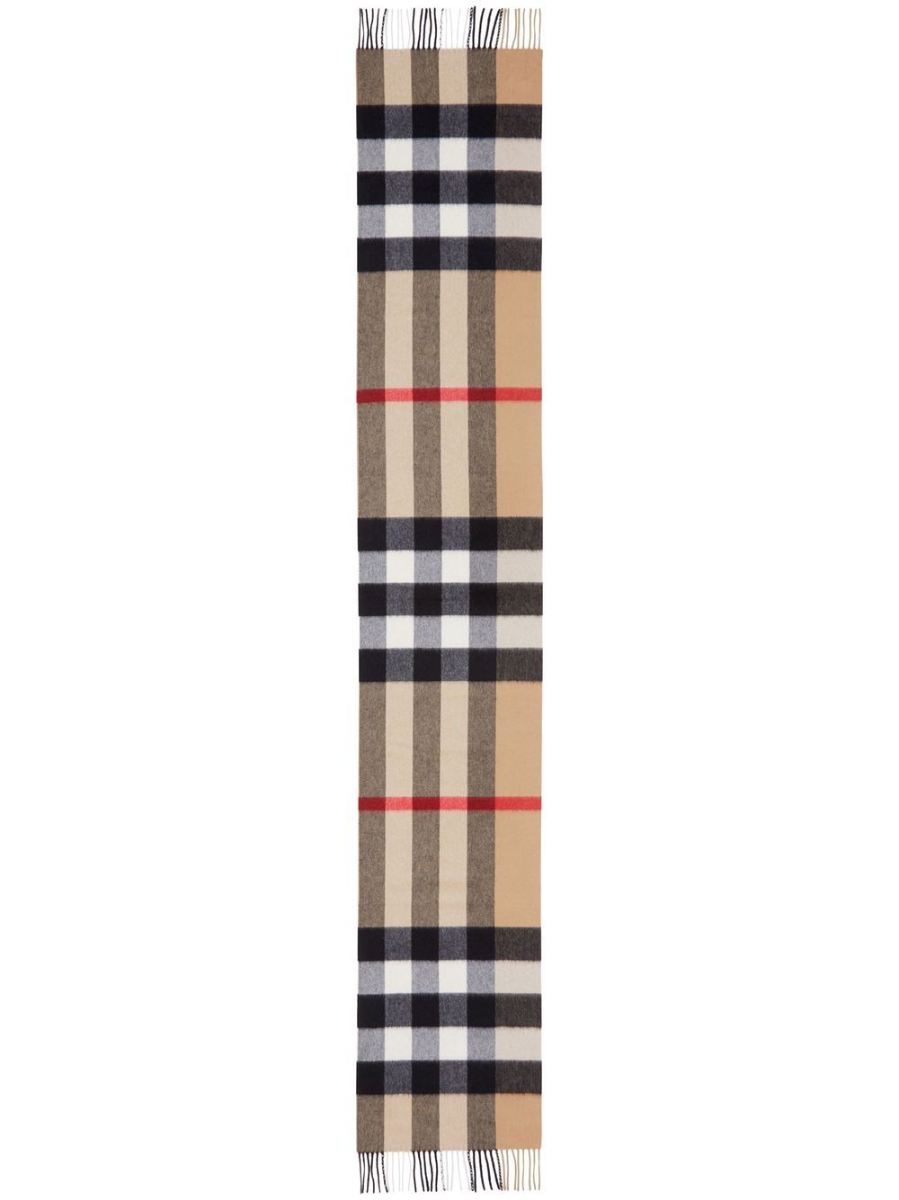 Burberry 格纹羊绒围巾 - 中性色