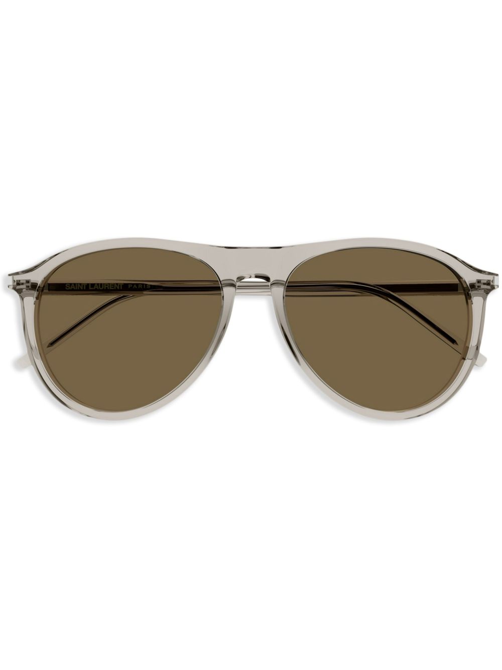 Saint Laurent Eyewear 飞行员镜框太阳眼镜 - 中性色