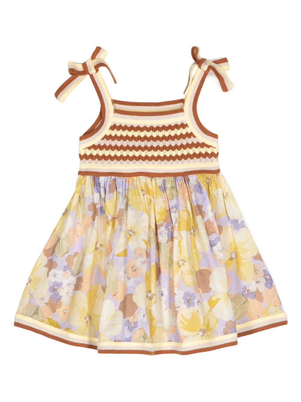 ZIMMERMANN Kids Pop Knit 连衣裙 - 褐色
