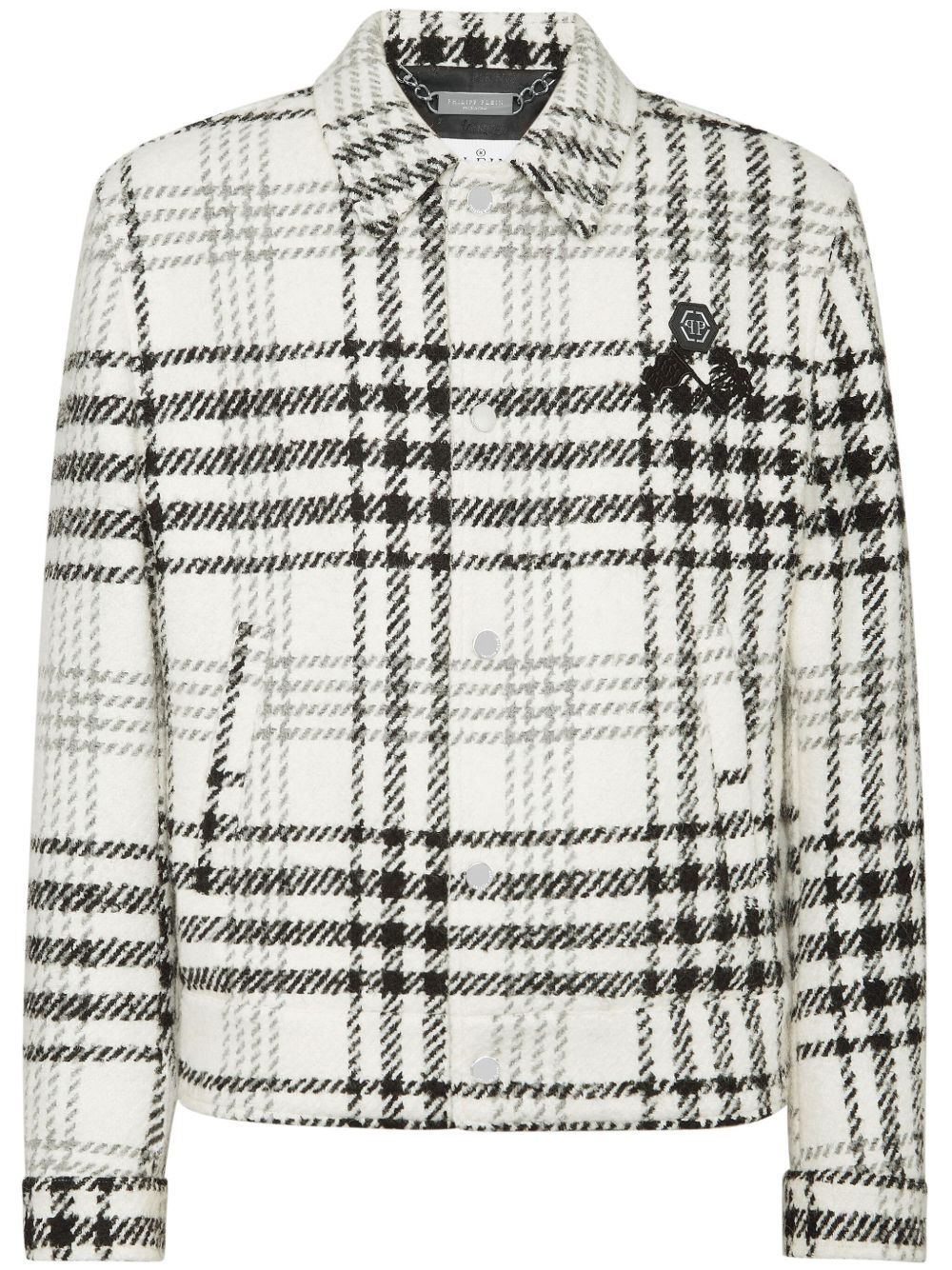 Philipp Plein 格纹夹克 - 白色