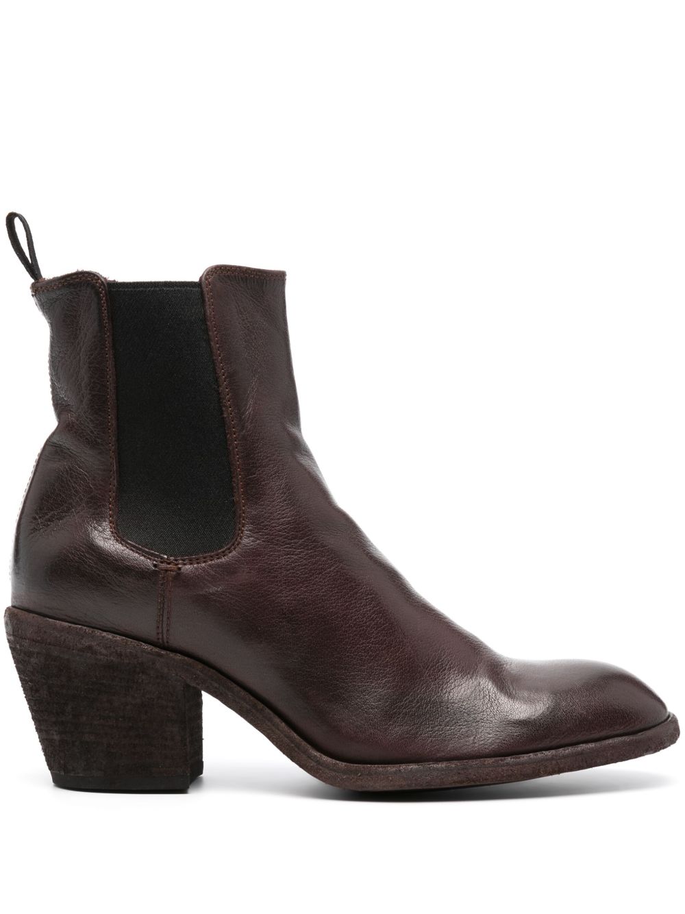 Officine Creative Sydne 001 皮质中跟短靴 - 褐色