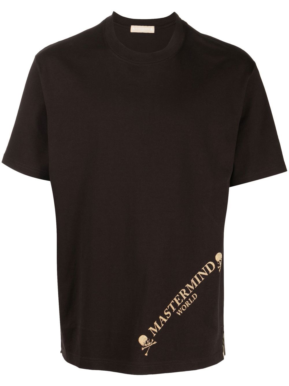 Mastermind World logo印花短袖T恤 - 褐色