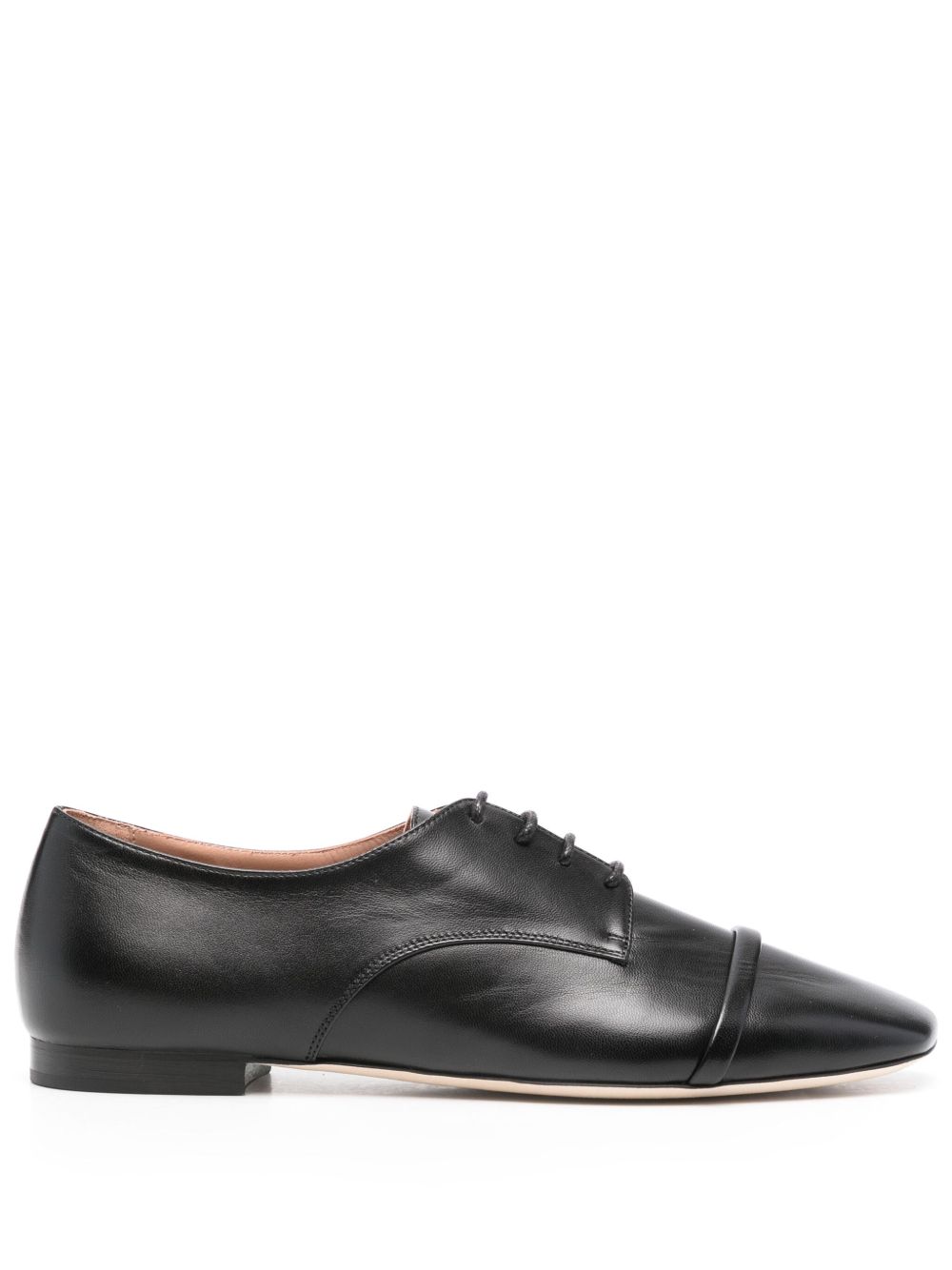 Malone Souliers 皮质系带鞋 - 黑色