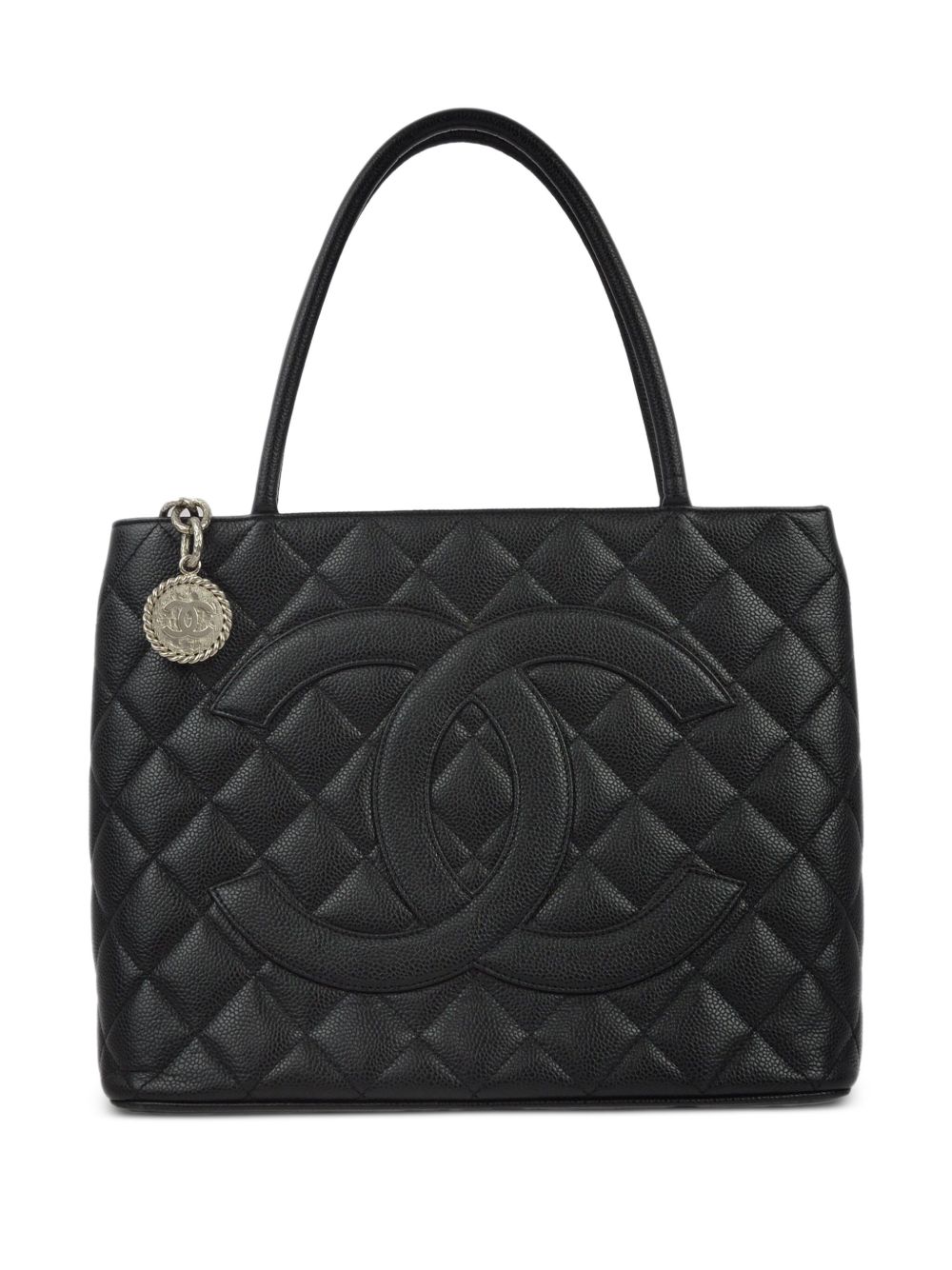 CHANEL Pre-Owned Medallion 手提包（2000年典藏款） - 黑色