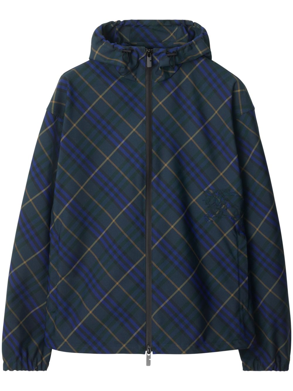 Burberry 格纹夹克 - 蓝色