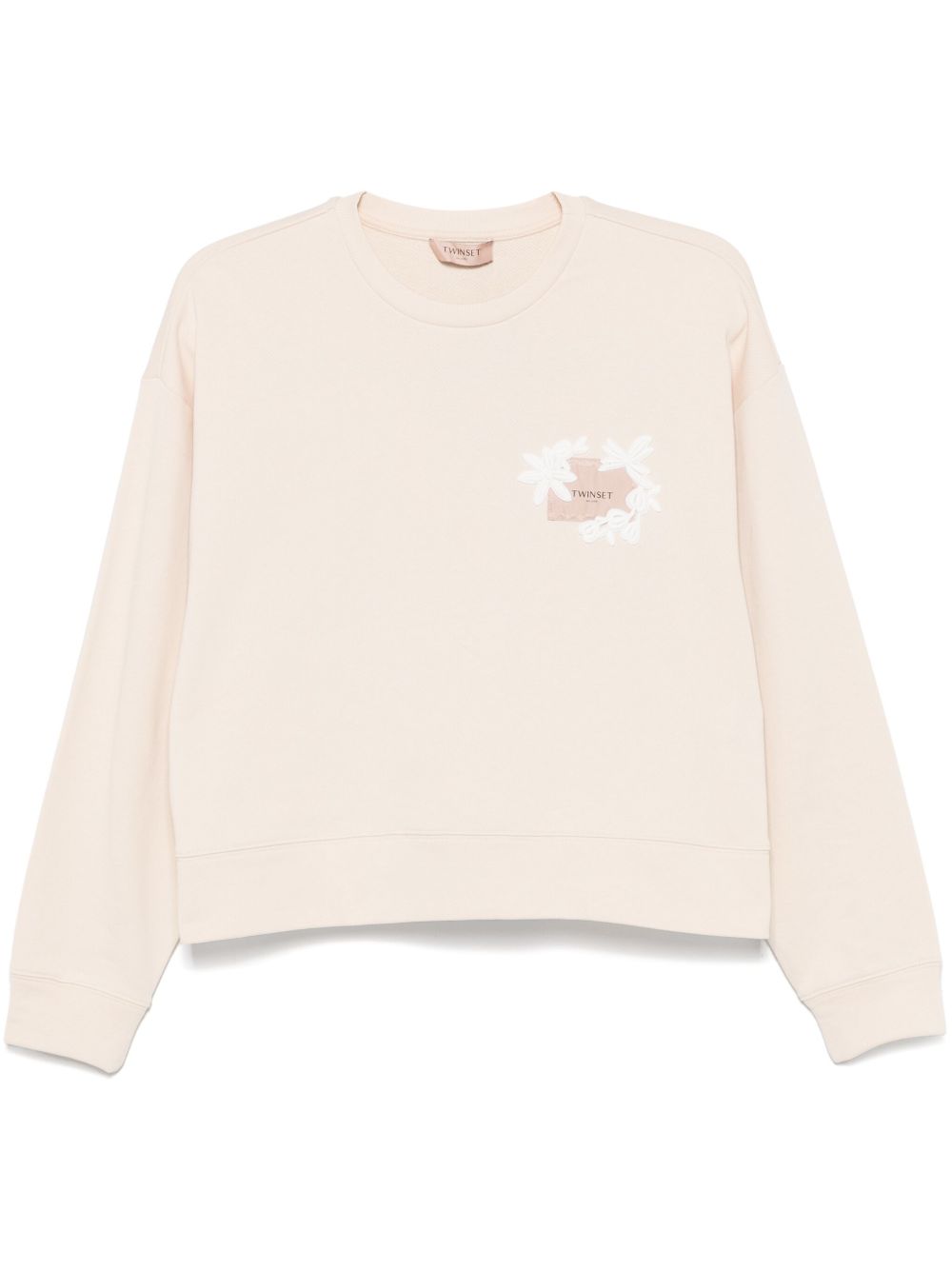TWINSET 花卉贴花卫衣 - 中性色