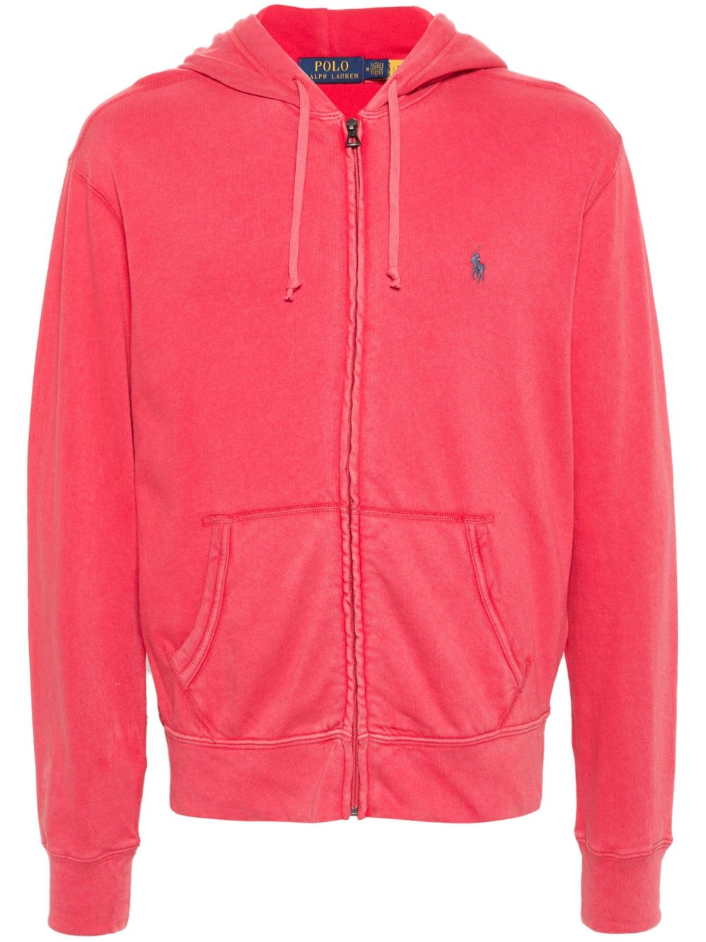 Polo Ralph Lauren Polo-Pony 图案拉链连帽衫 - 红色