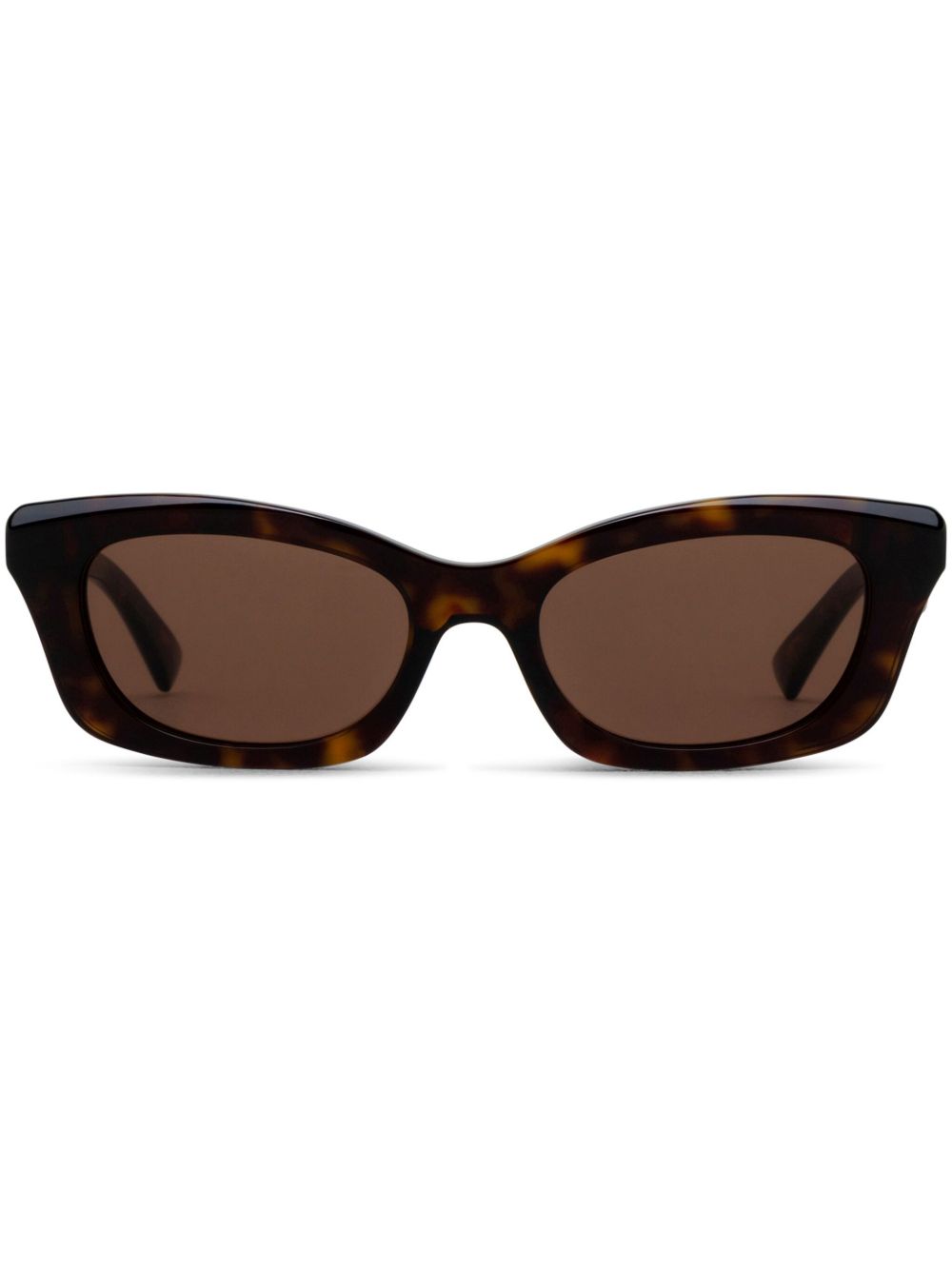 Alexander McQueen Eyewear 几何形镜框太阳眼镜 - 褐色