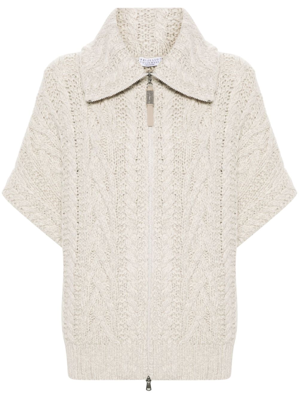 Brunello Cucinelli Monili 珠饰细节开衫 - 中性色