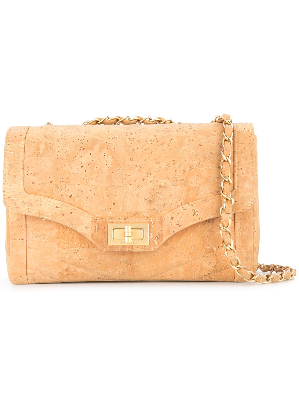 CHANEL Pre-Owned 古着CC绗缝双搭裢单肩包 - 中性色