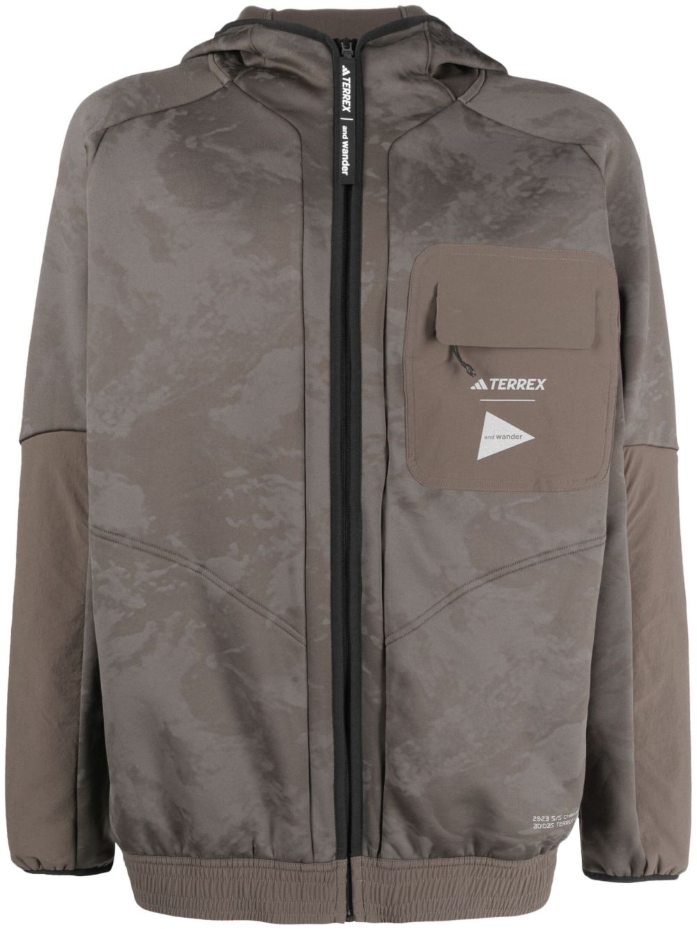 adidas x And Wander Terrex 连帽夹克 - 绿色