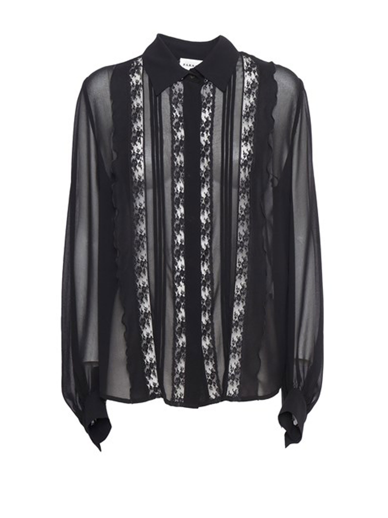 Parosh Transparency Black Shirt Blouse