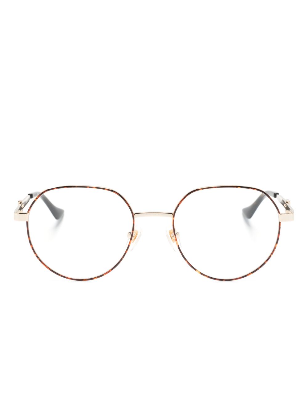 Gucci Eyewear 圆框眼镜 - 褐色