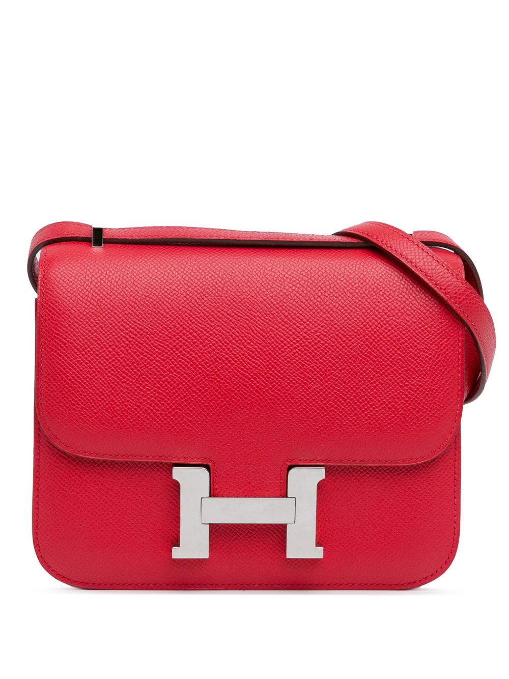 Hermès Pre-Owned Epsom Constance 18 迷你斜挎包（2010年典藏款） - 红色
