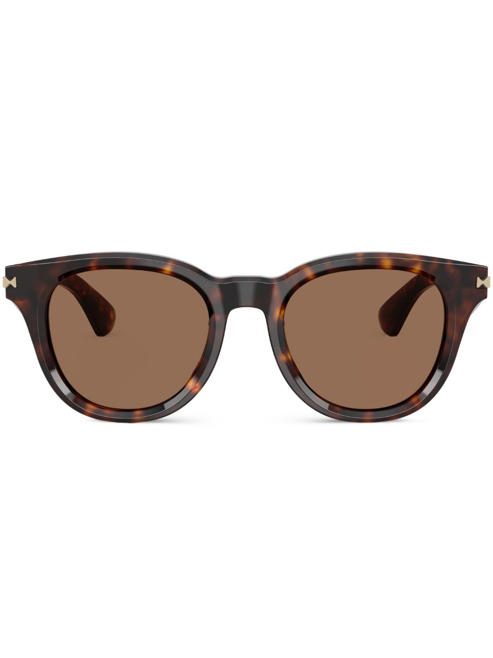 Burberry Eyewear logo雕刻太阳眼镜 - 褐色