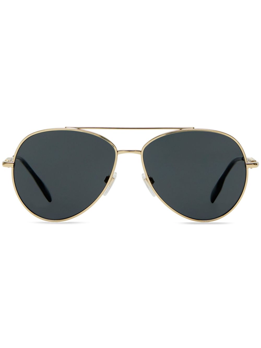 Burberry Eyewear logo 飞行员镜框太阳眼镜 - 金色