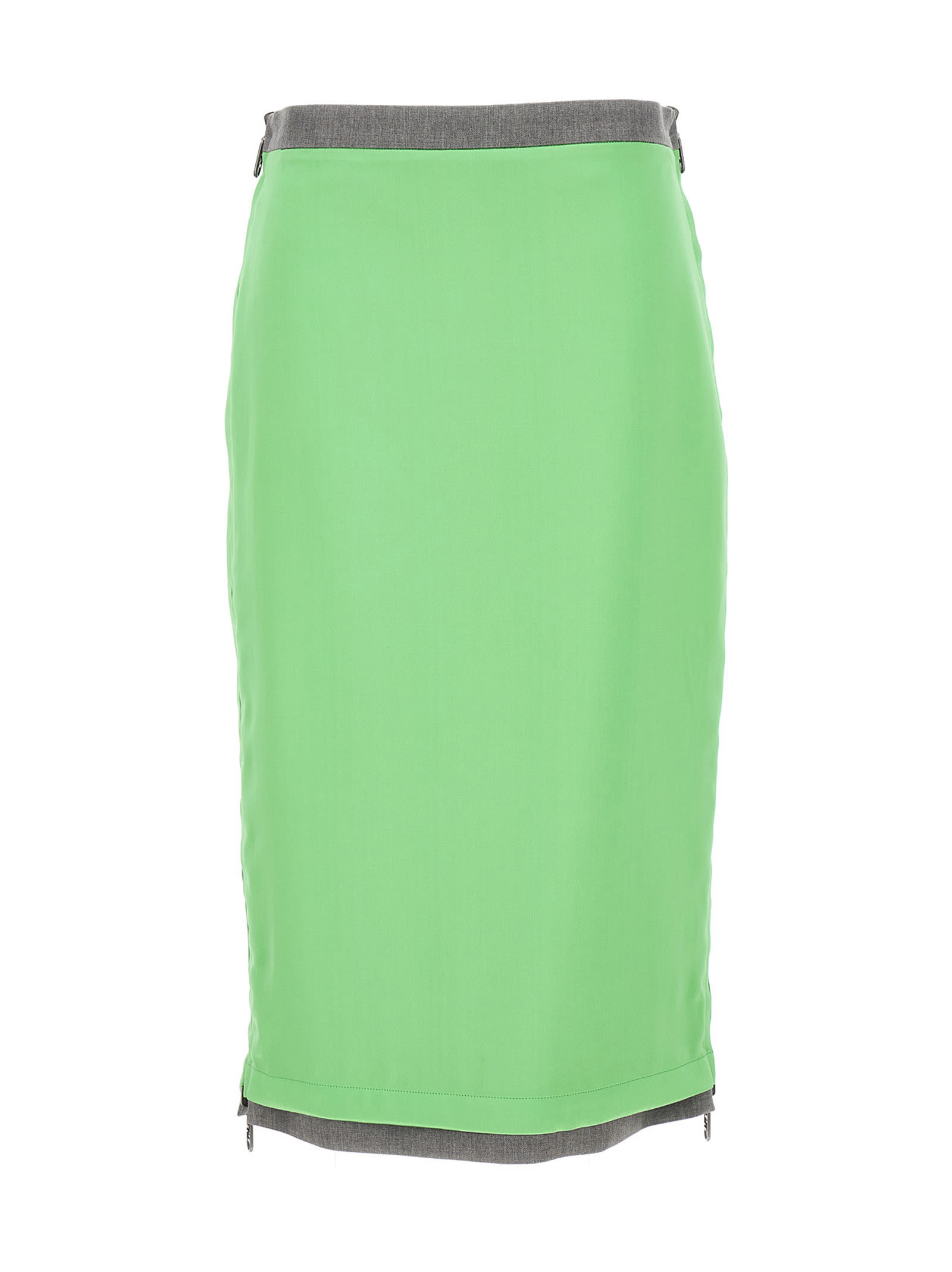 Fendi Satin And Gabardine Skirt