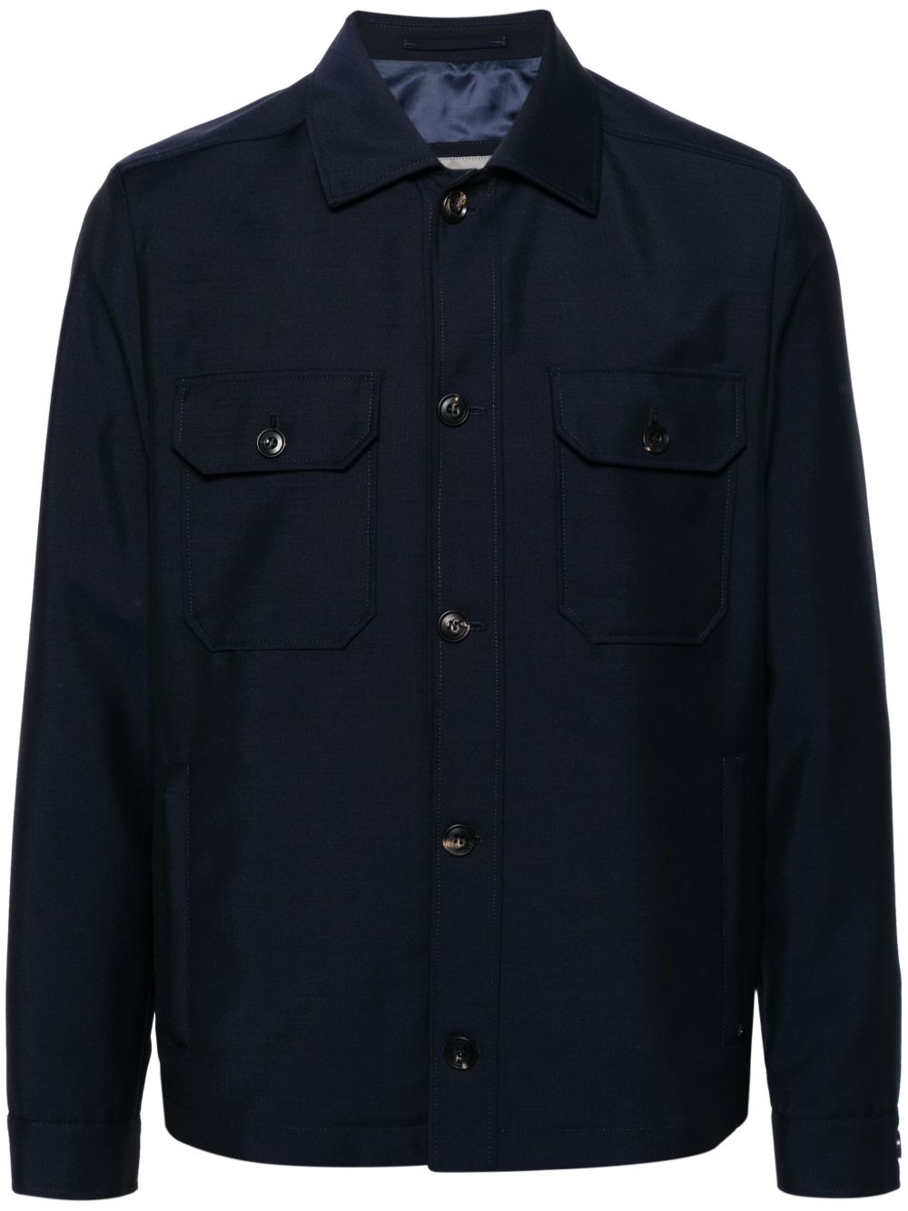 Corneliani 衬衫式夹克 - 蓝色
