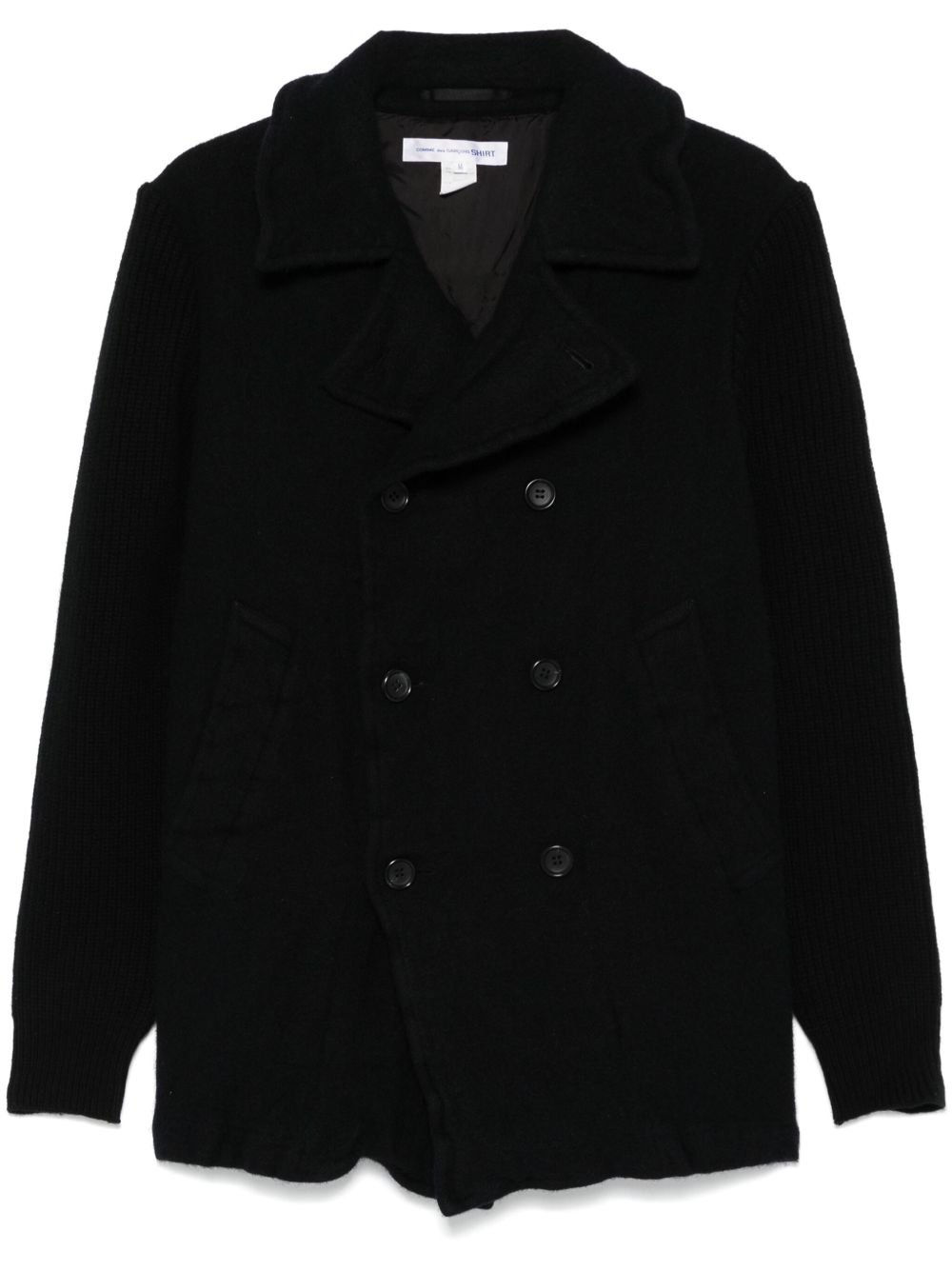 Comme Des Garçons Shirt 罗纹袖水手短外套 - 蓝色