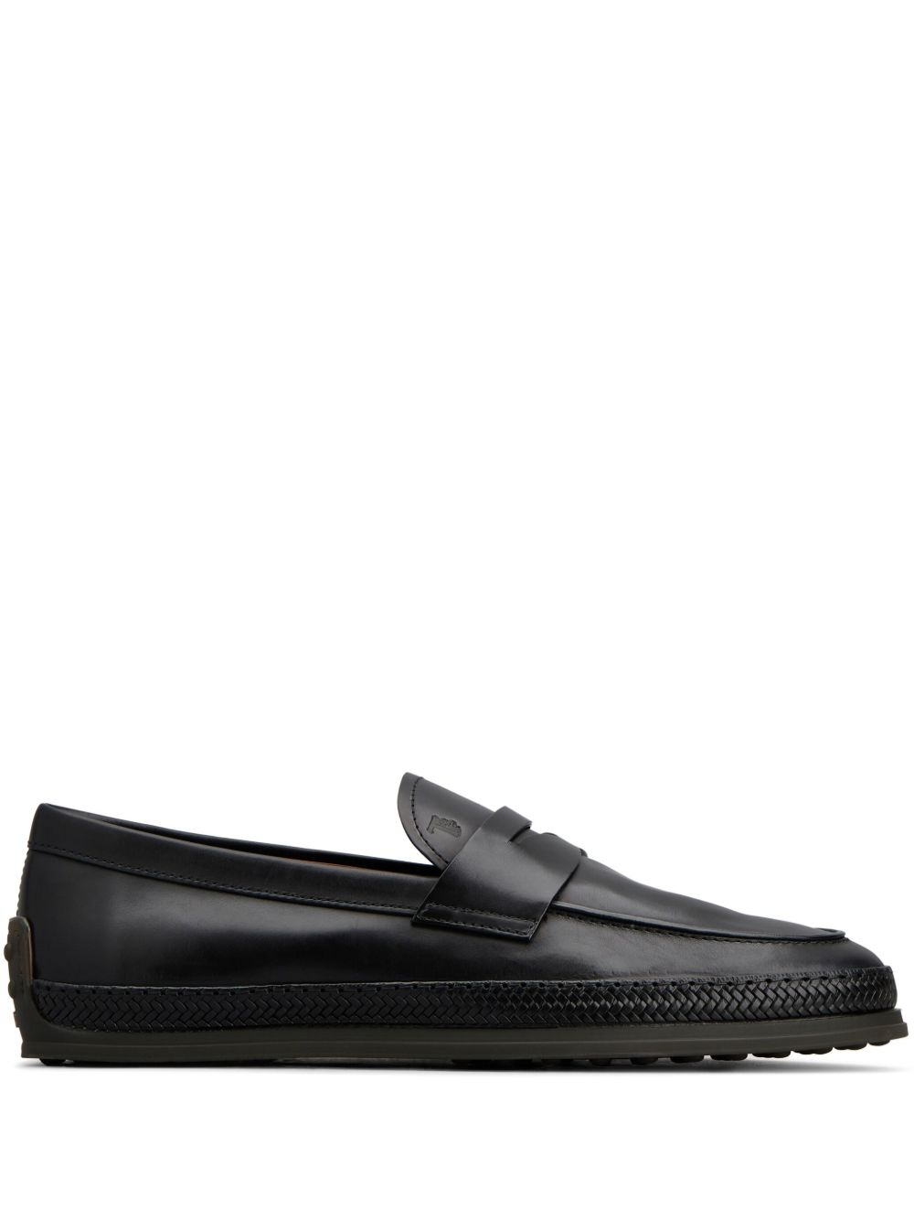 Tod's 皮质经典乐福鞋 - 黑色