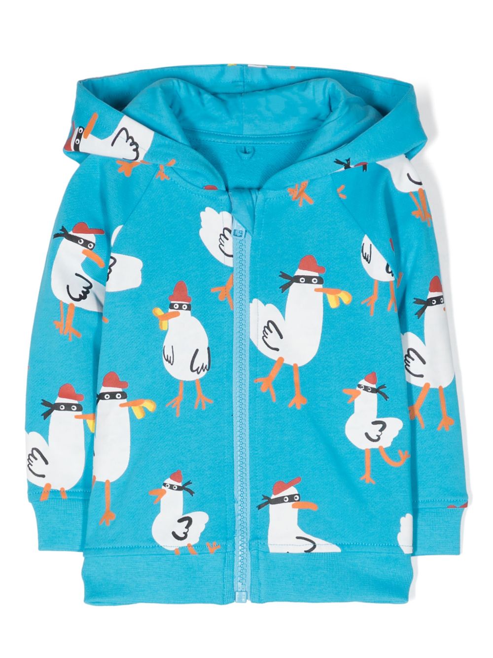 Stella McCartney Kids Seagull Bandit 棉连帽衫 - 蓝色