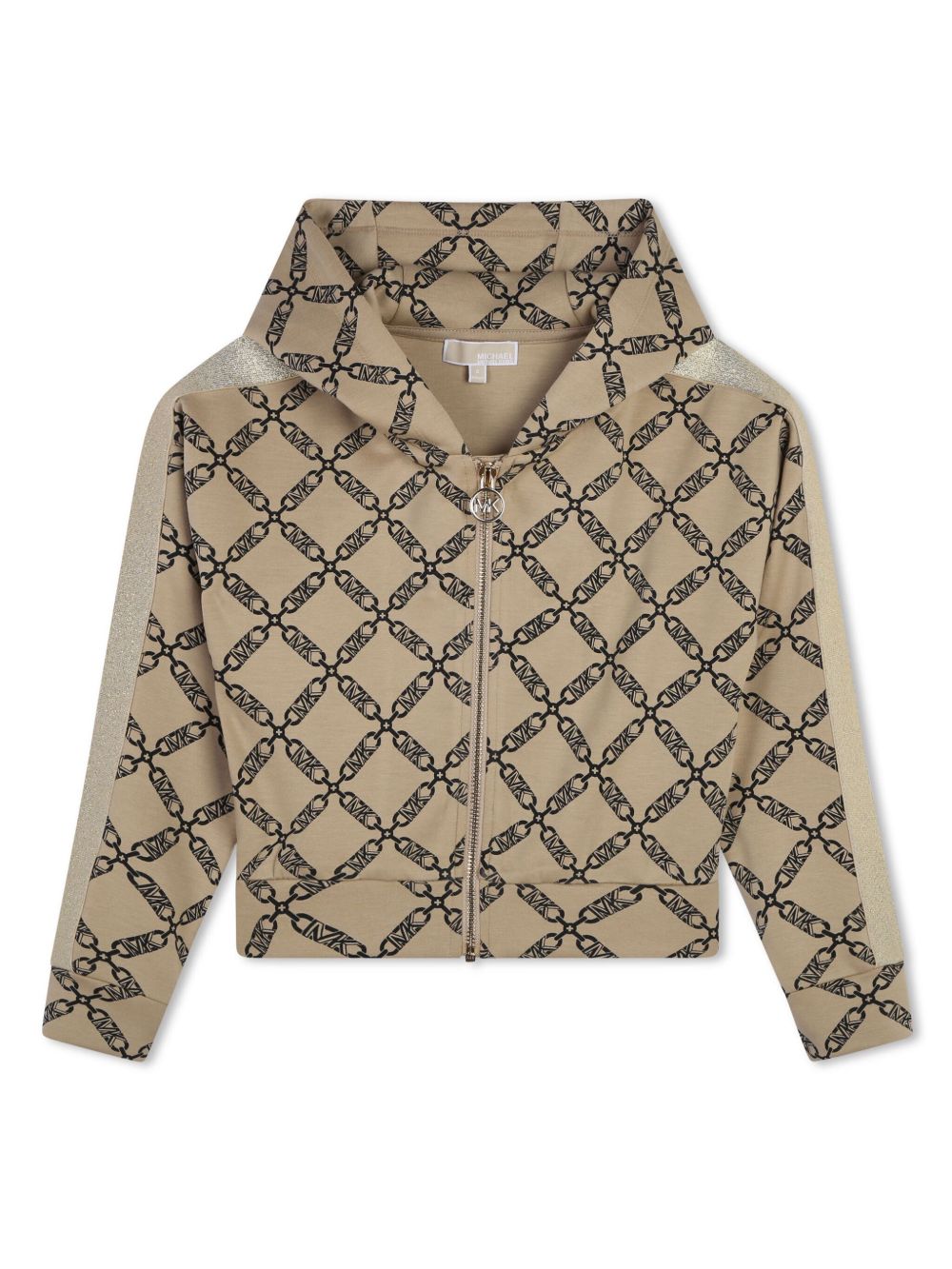 Michael Kors Kids Empire logo拉链连帽衫 - 中性色