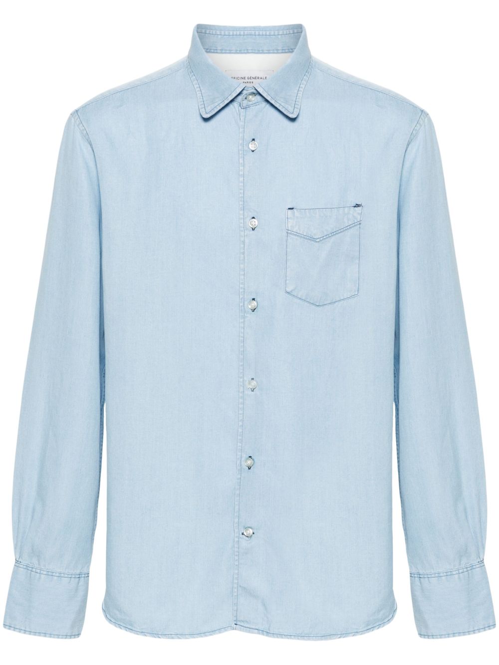 Officine Generale Benoit 莱赛尔纤维衬衫 - 蓝色