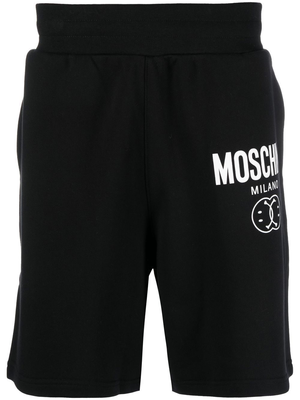 Moschino x Smiley 棉平纹针织短裤 - 黑色
