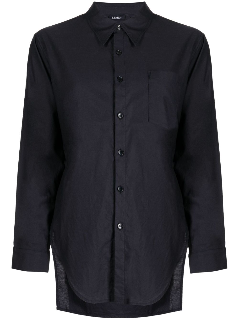 Yohji Yamamoto 长袖棉衬衫 - 蓝色
