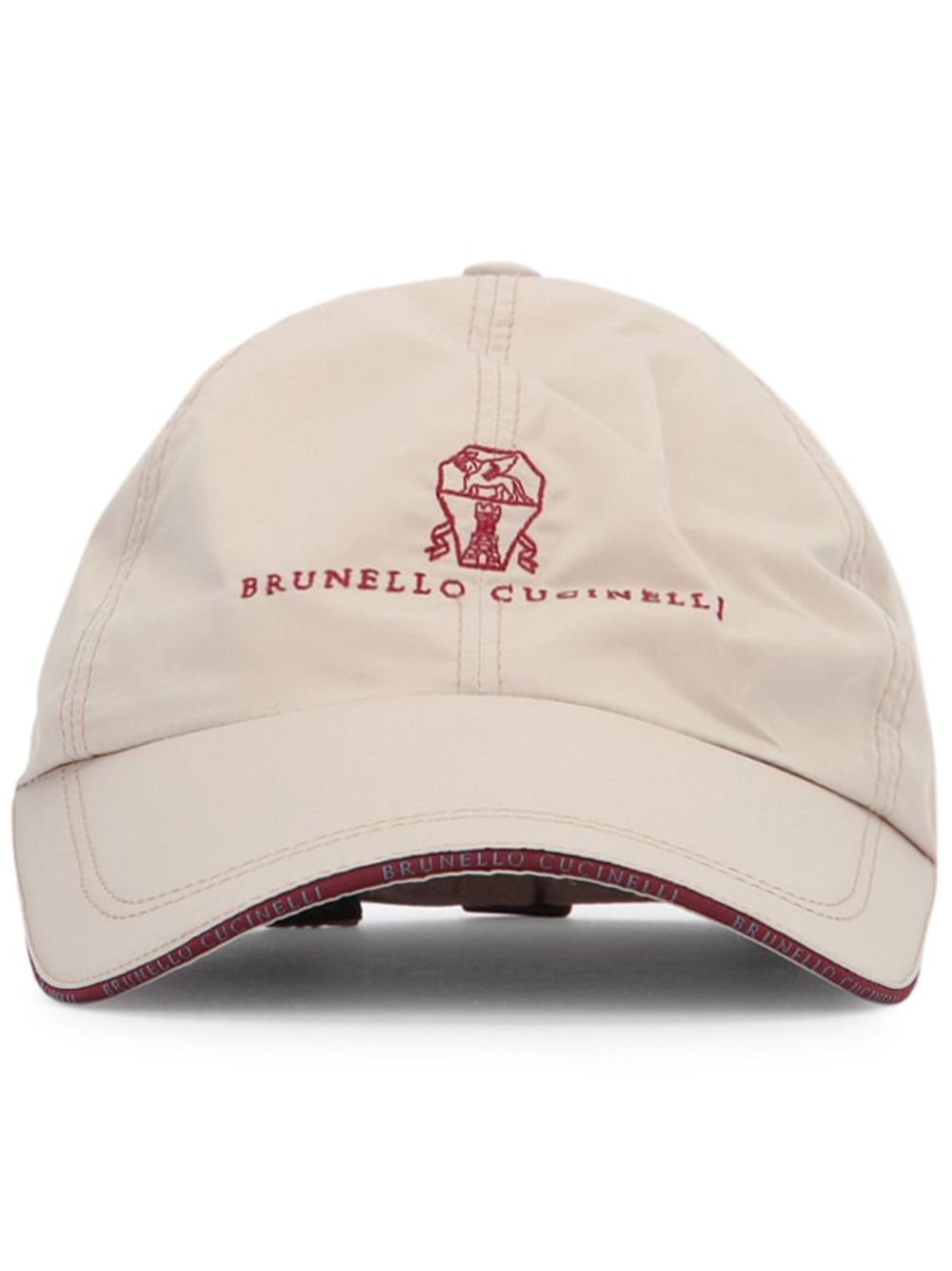 Brunello Cucinelli logo刺绣棒球帽 - 中性色