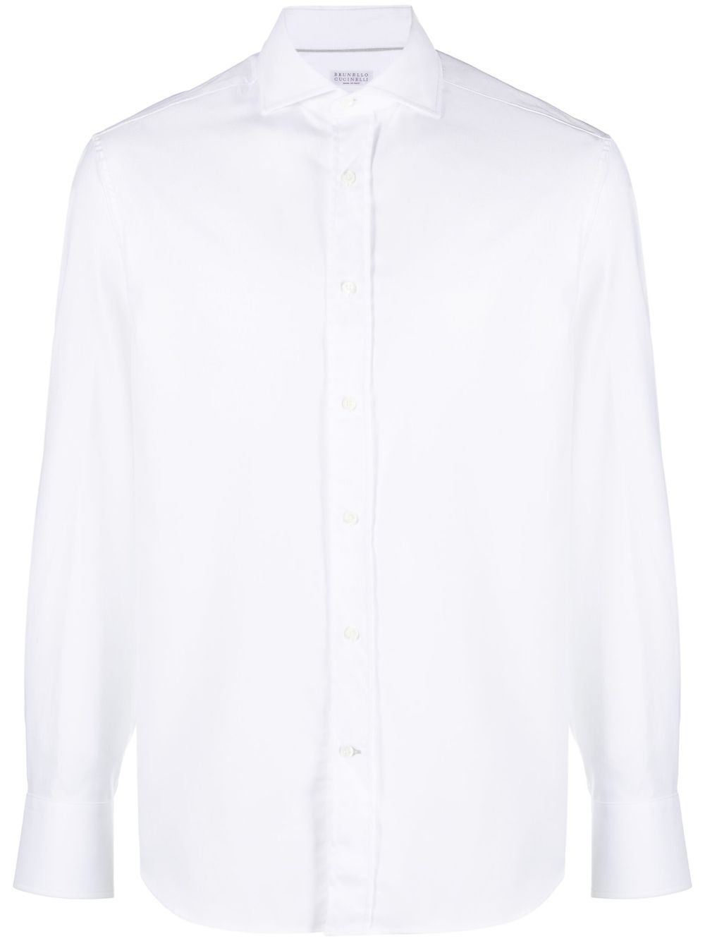 Brunello Cucinelli 长袖棉衬衫 - 白色