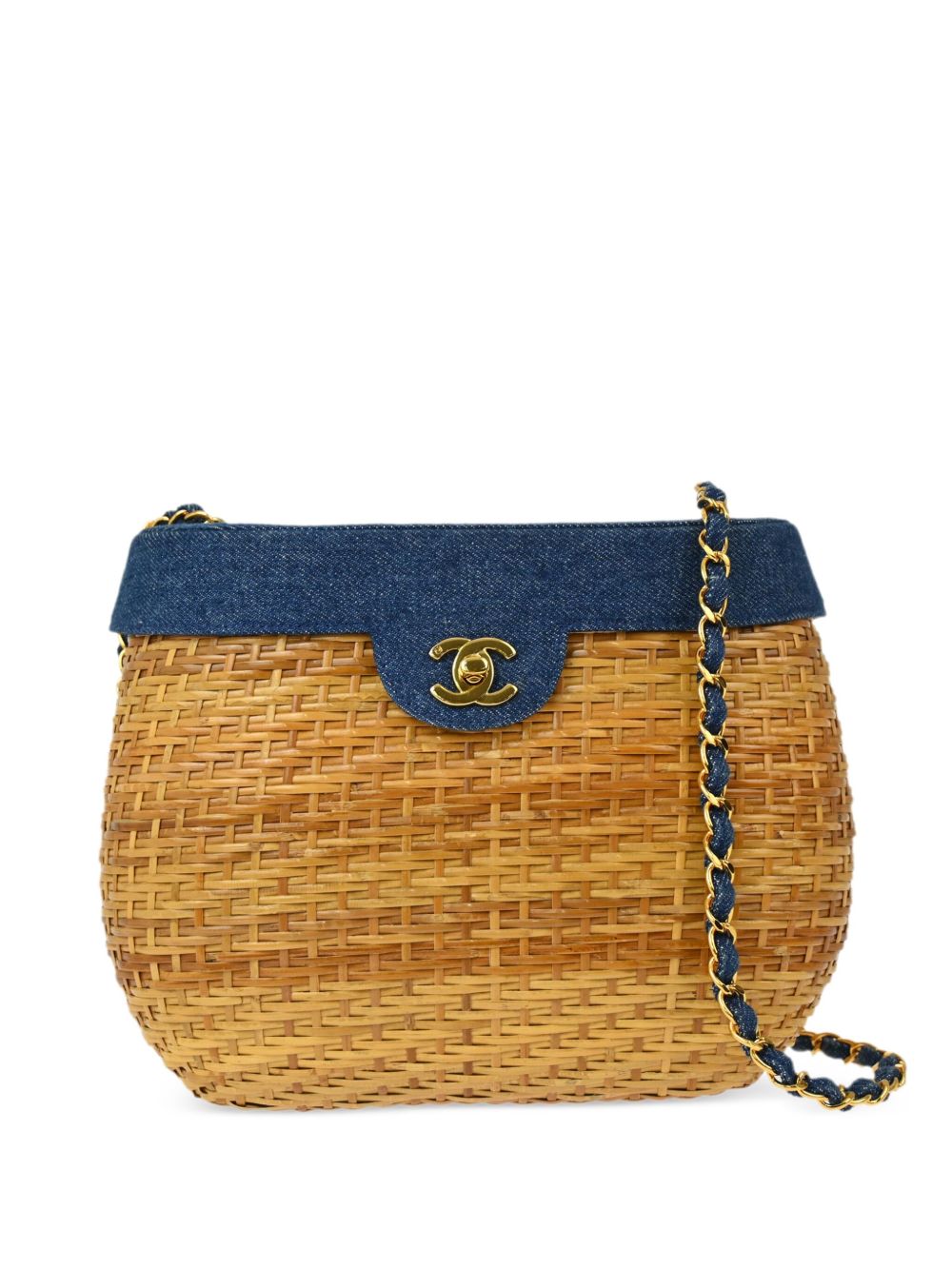 CHANEL Pre-Owned 编织单肩包（1998年典藏款） - 中性色