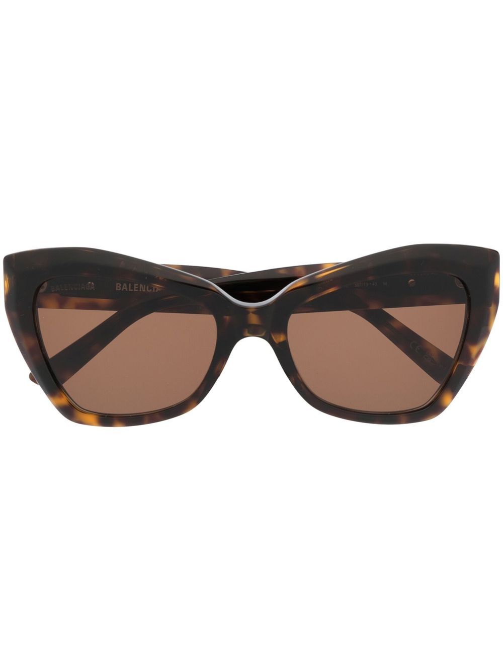 Balenciaga Eyewear 有色镜片蝴蝶形镜框太阳眼镜 - 褐色