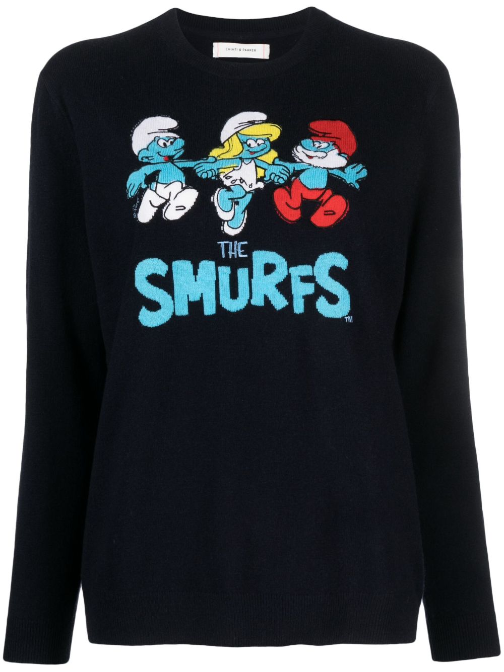 Chinti & Parker Group Smurf 圆领毛衣 - 蓝色