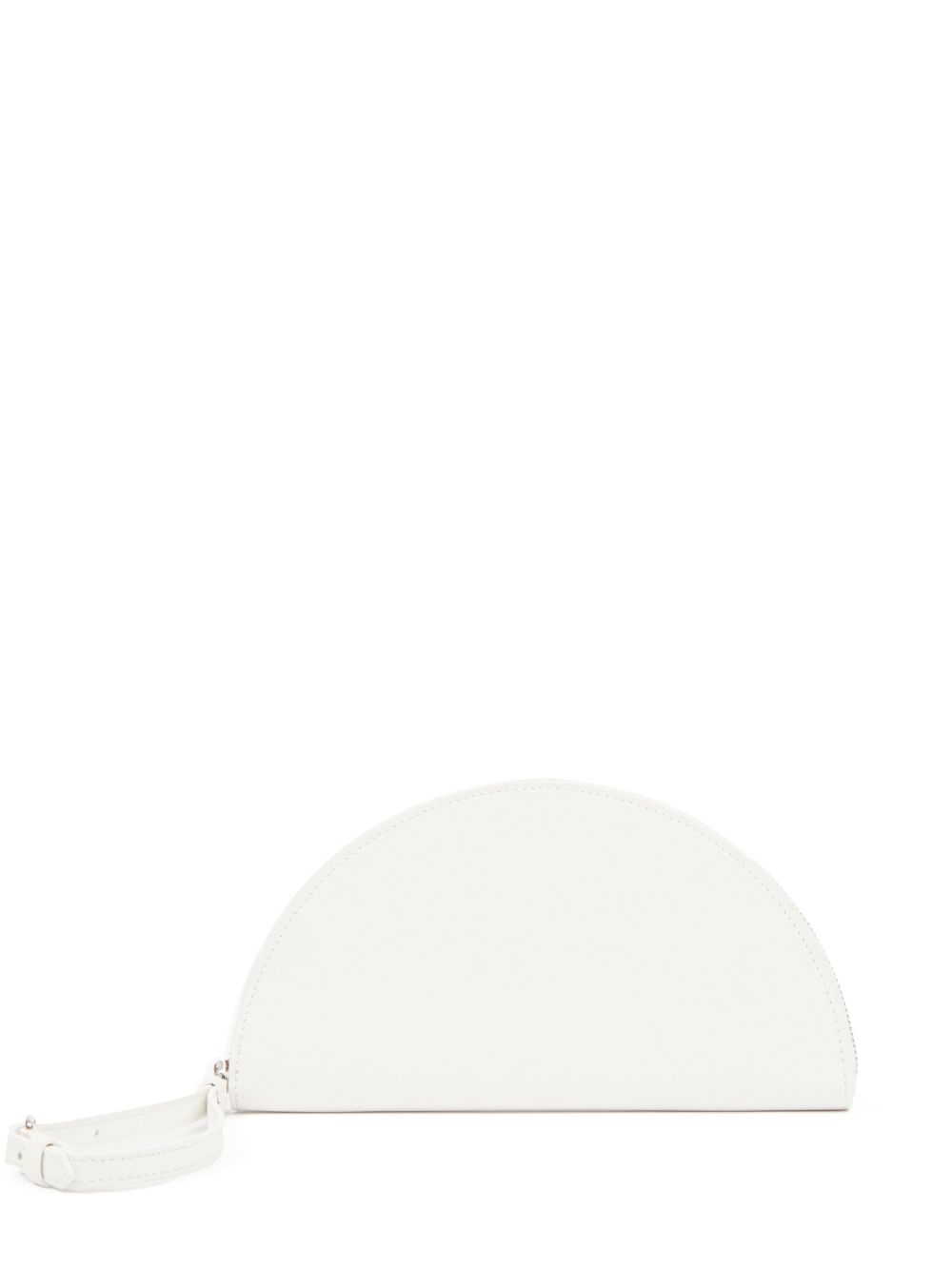 Maison Margiela Halfmoon 皮质手拿包 - 白色
