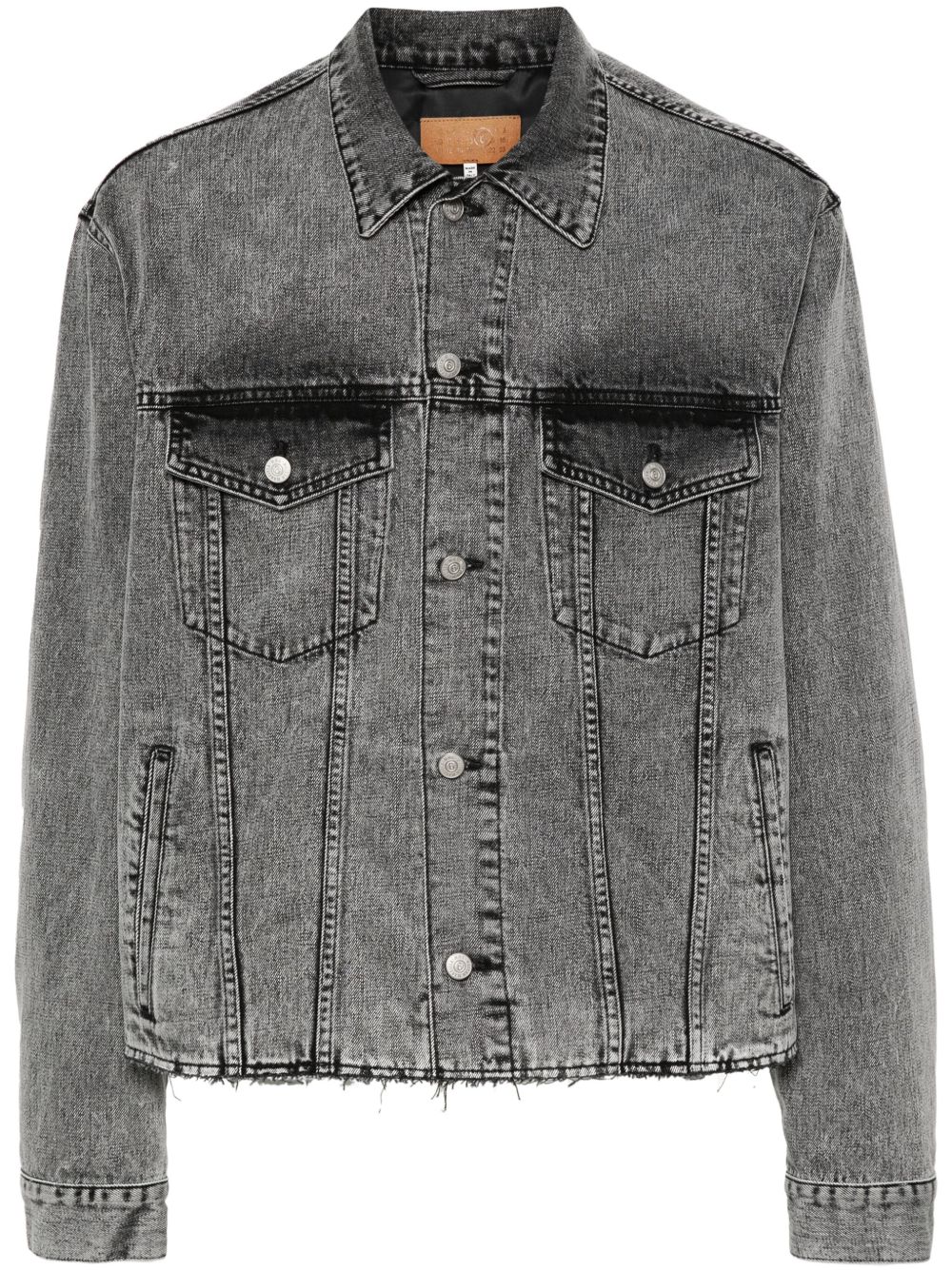 MM6 Maison Margiela 单缝线logo夹克 - 黑色