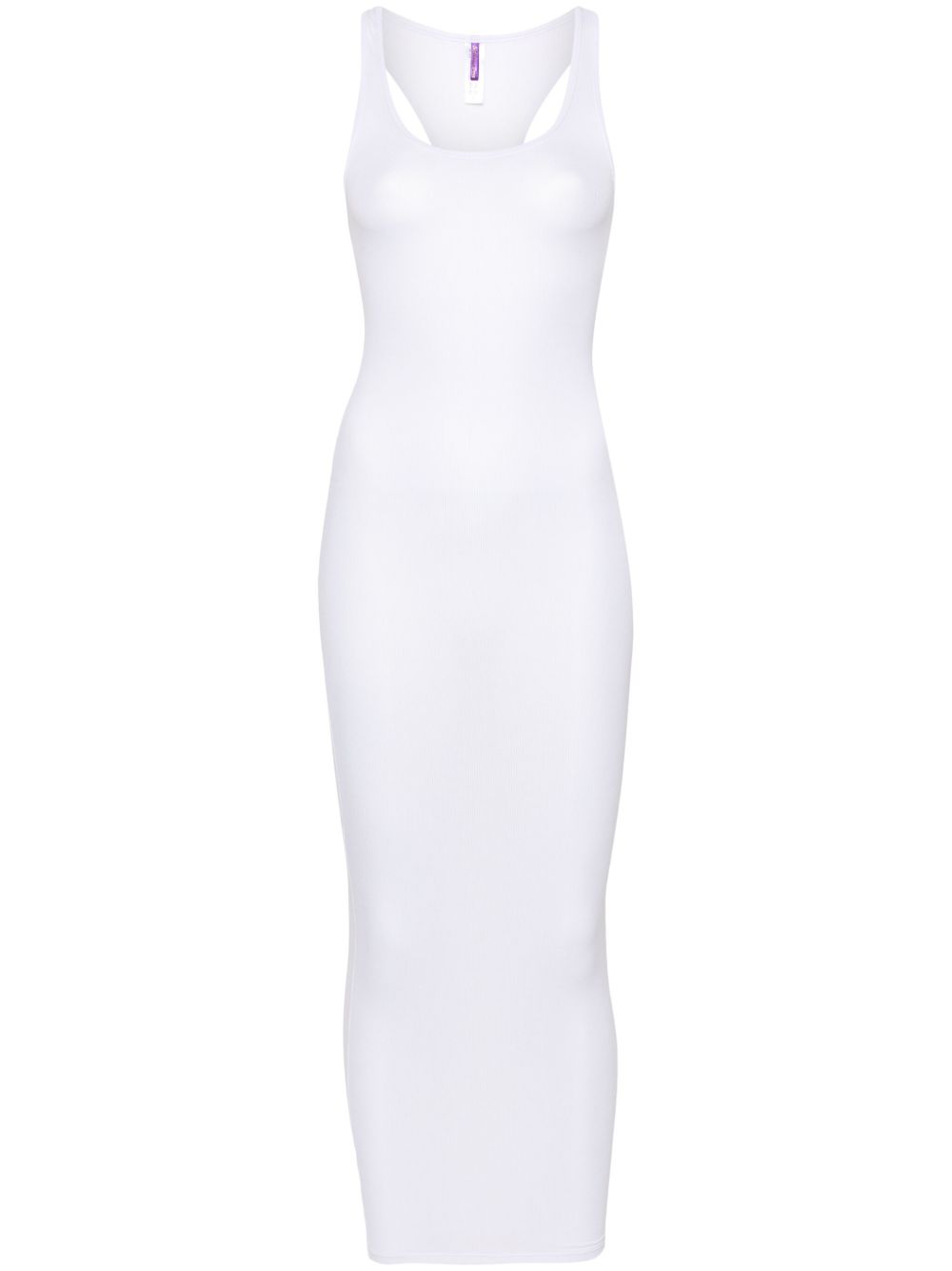 Maison Close La Femme Amazone 罗纹中长连衣裙 - 白色