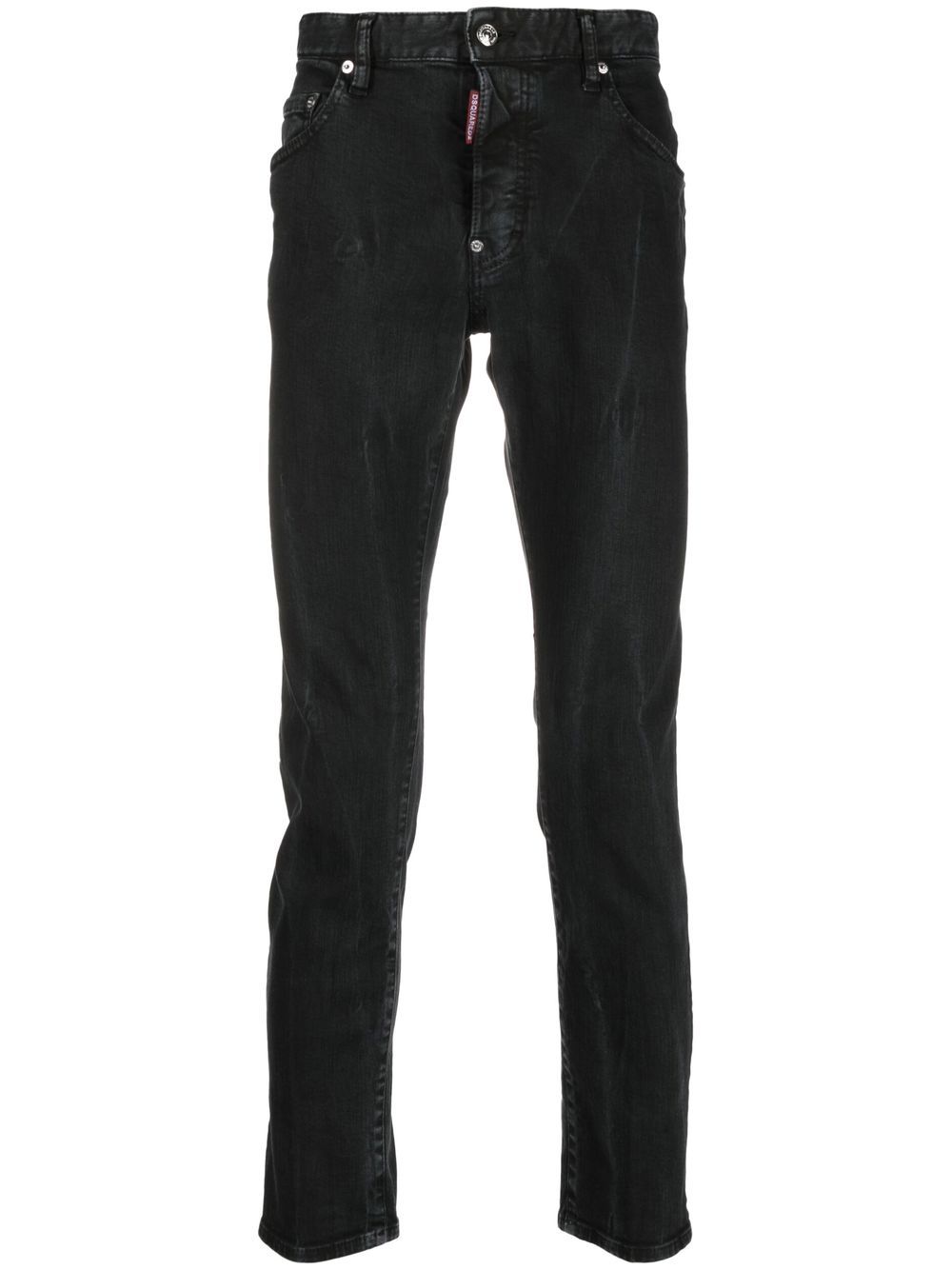 DSQUARED2 修身直筒牛仔裤 - 黑色