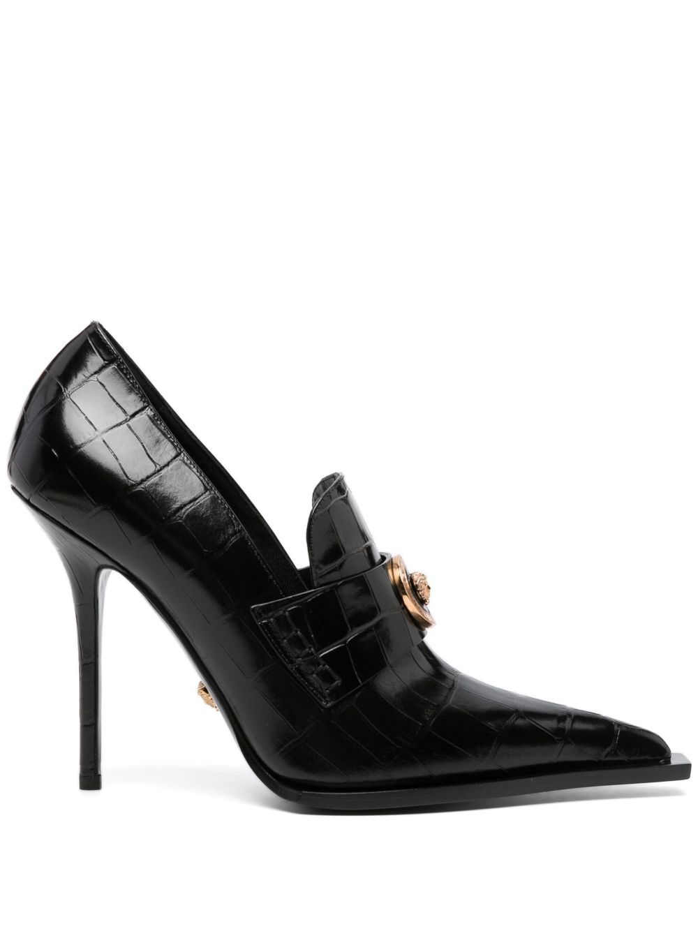 Versace Alia 皮质高跟鞋 - 黑色